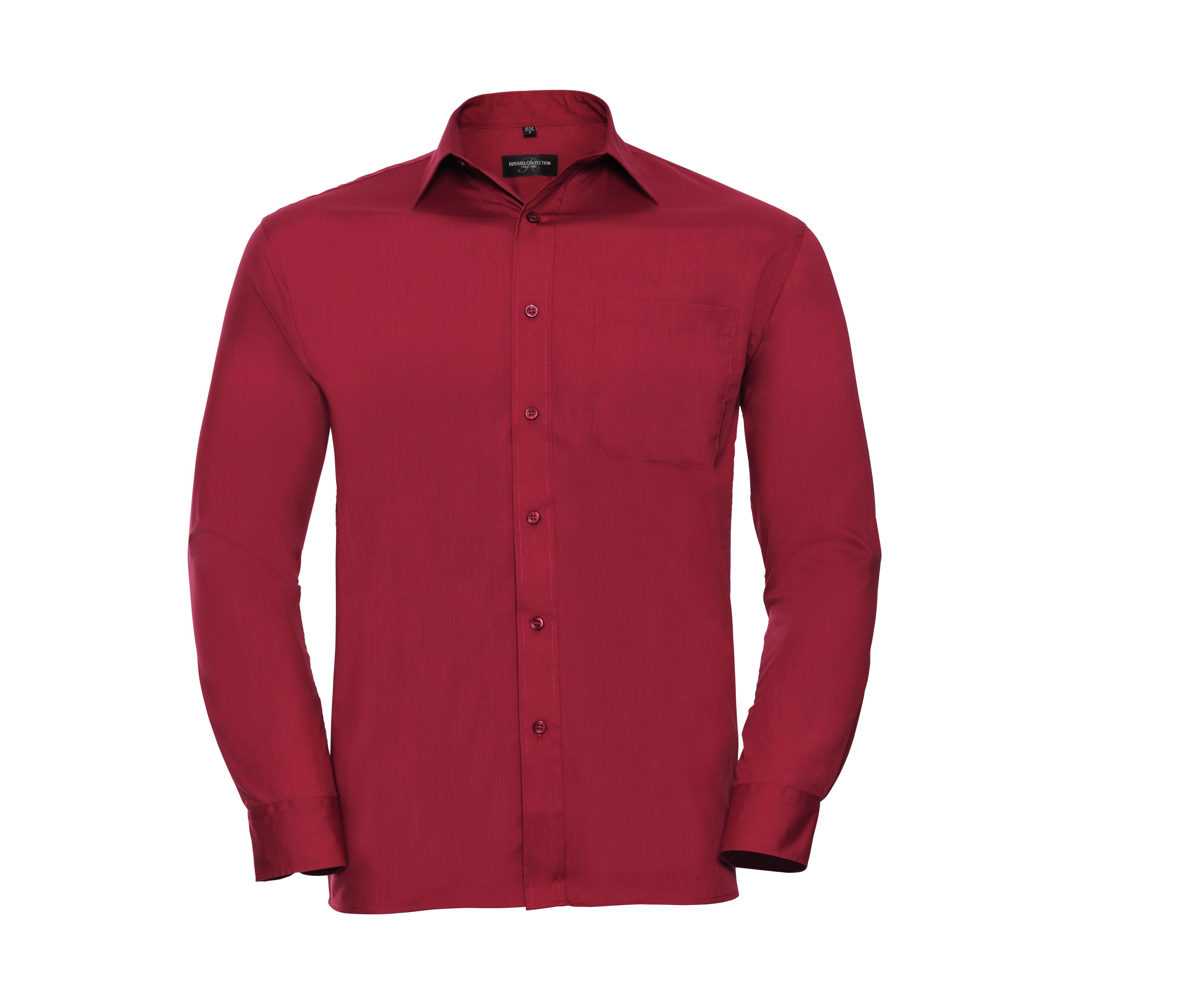 Camisa Clásica de Popelina con Mezcla de Algodón - Manga Larga. - Russell Athletic JZ934