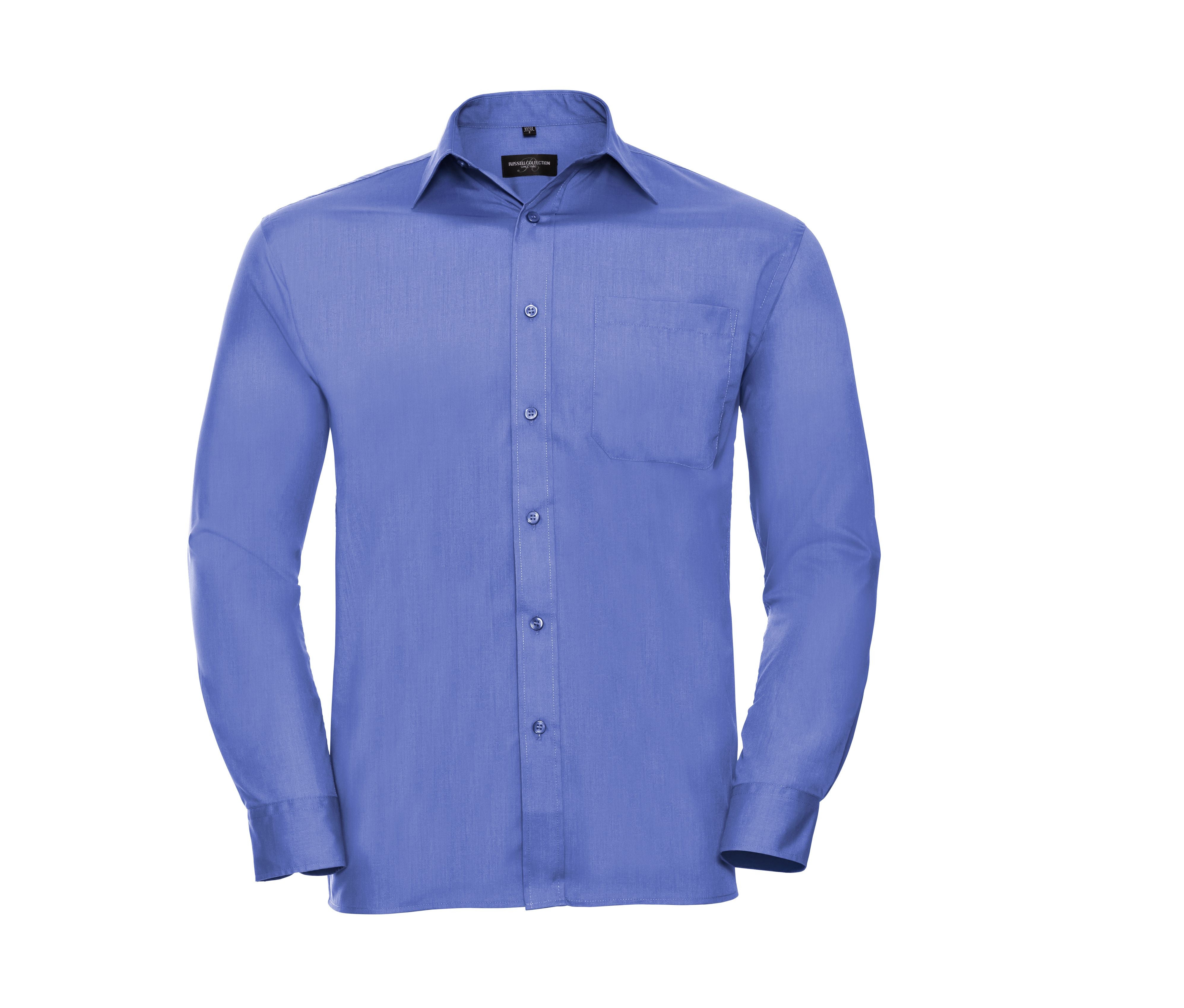 Camisa Clásica de Popelina con Mezcla de Algodón - Manga Larga. - Russell Athletic JZ934