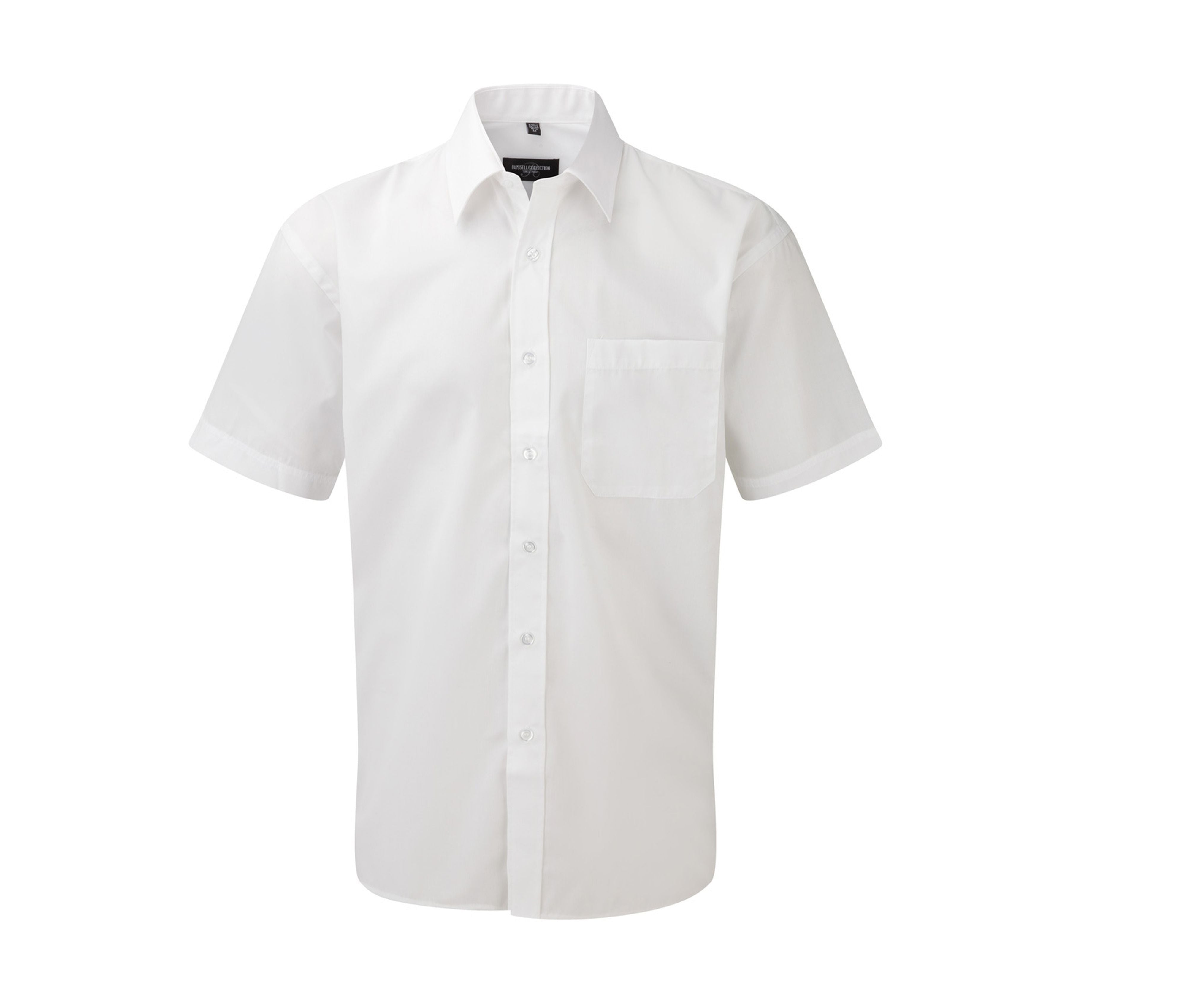 Camisa Clásica de Manga Corta para Hombre, de Popelín de Poliéster y Algodón. - Russell Athletic JZ935