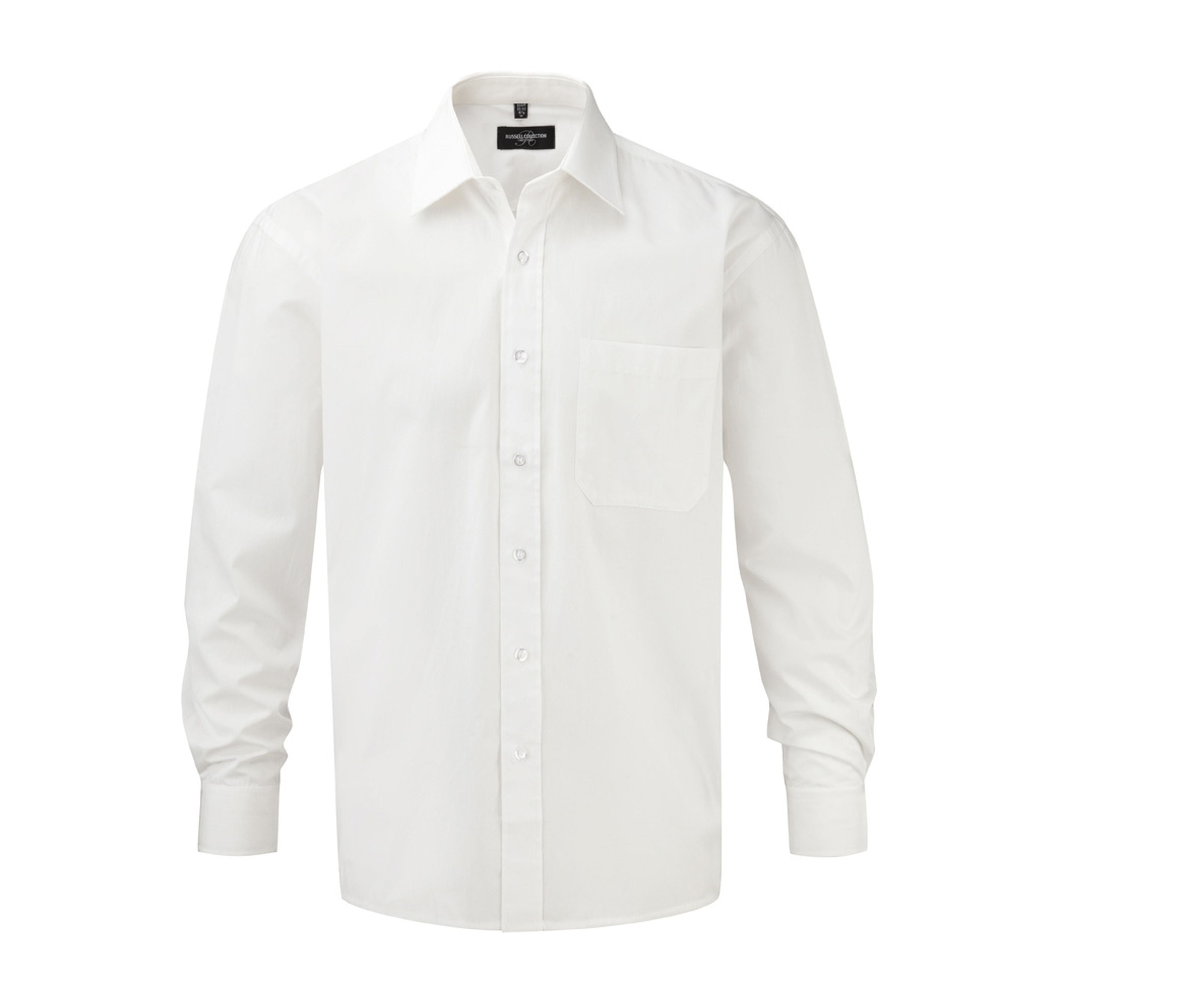 Camisa Clásica de Manga Larga para Hombre, de Popelín 100% Algodón. - Russell Athletic JZ936
