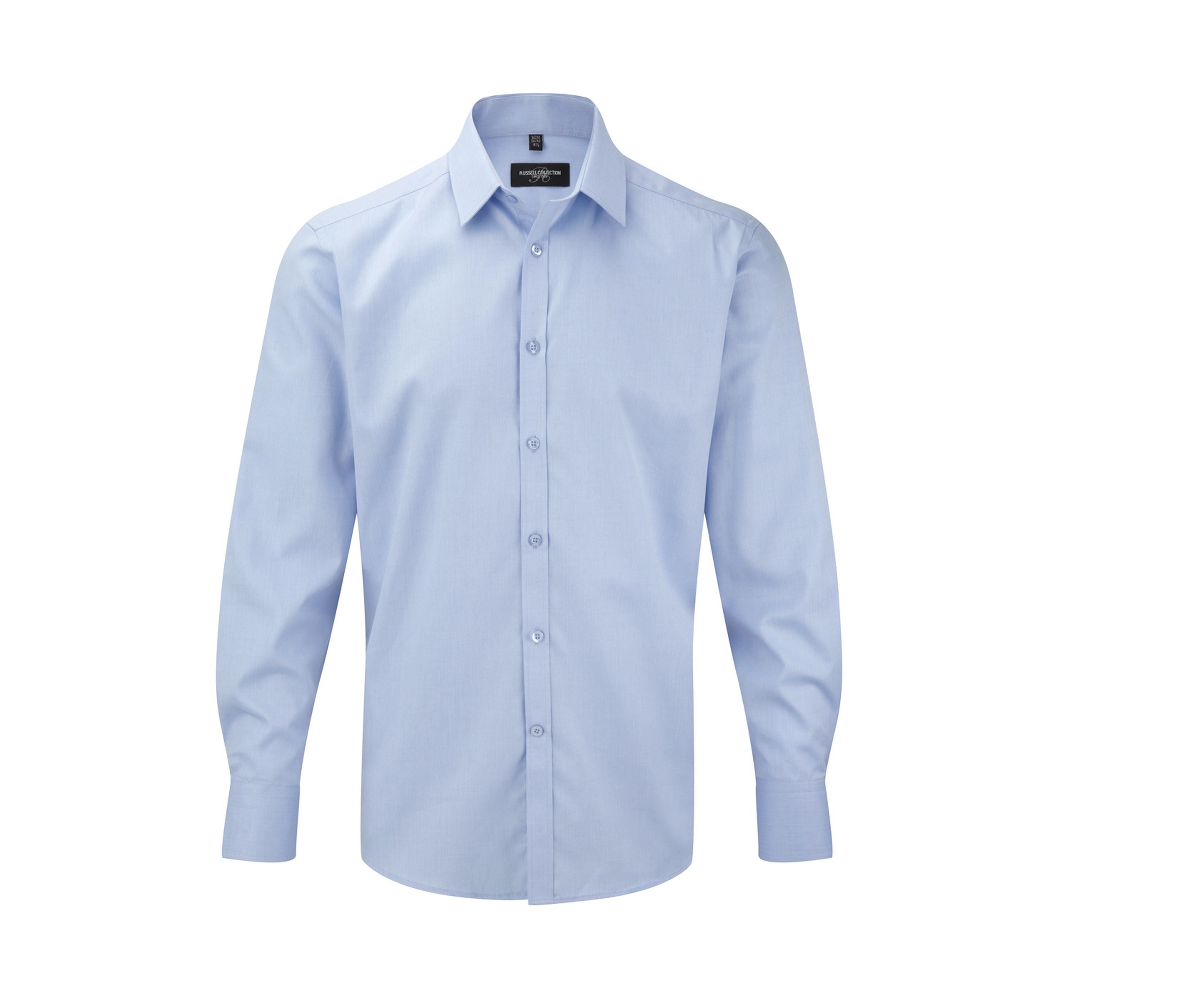 Camisa Entallada de Espiga - Manga Larga. - Russell Athletic JZ962
