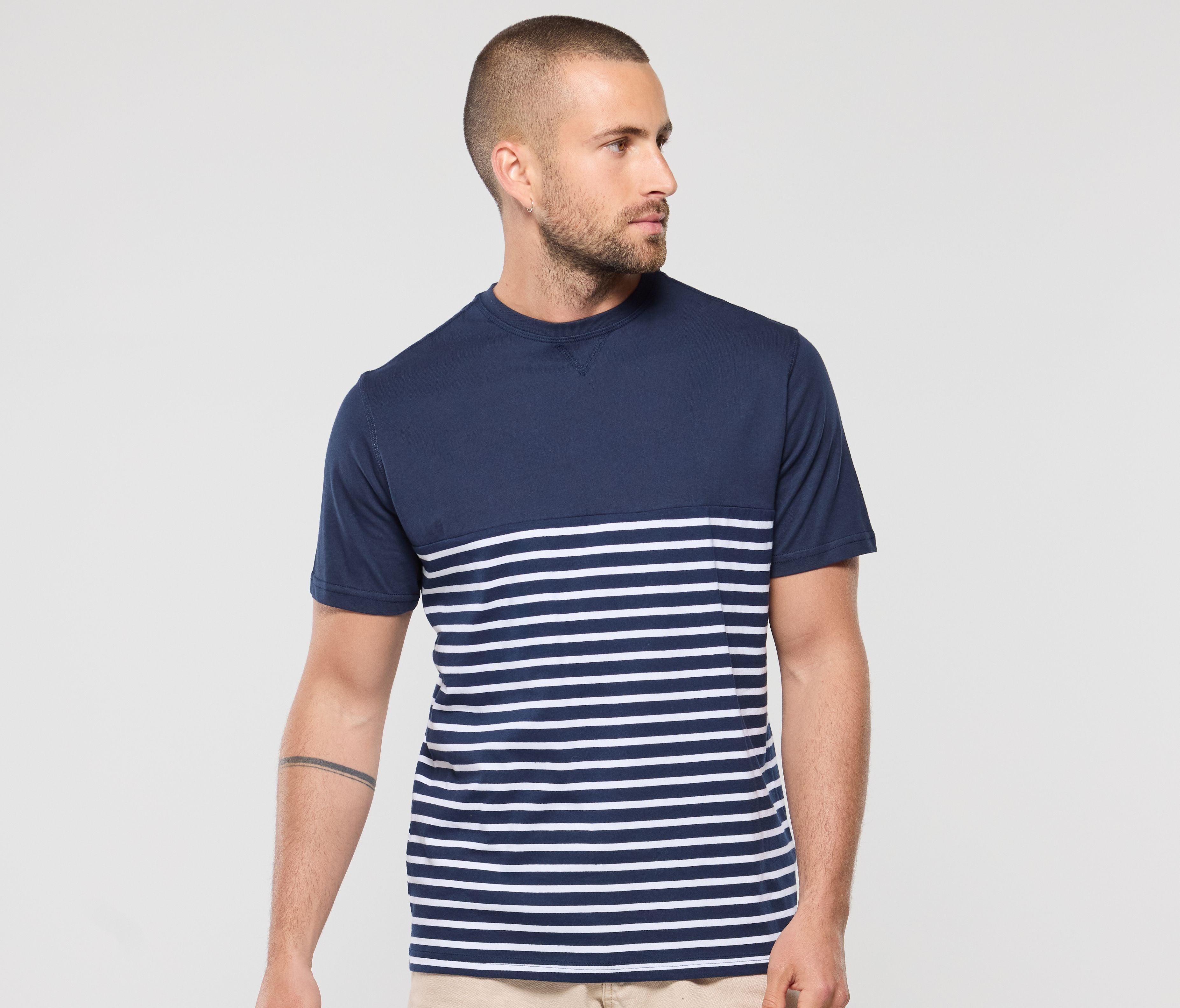 Camiseta marinera de manga corta en algodón orgánico - Pen Duick PK200