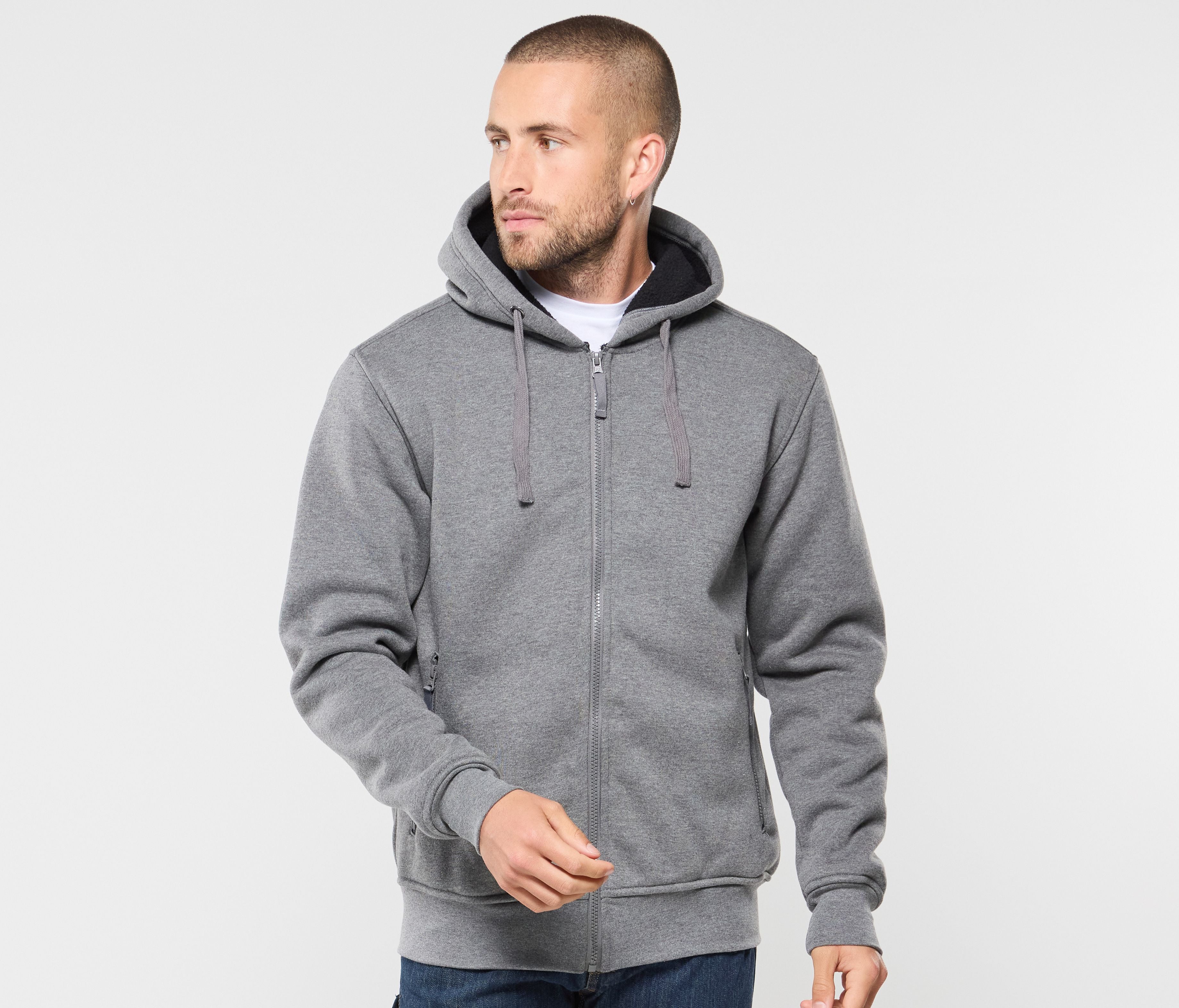 Sudadera con capucha forrada de polar Sherpa con cremallera - Pen Duick PK430