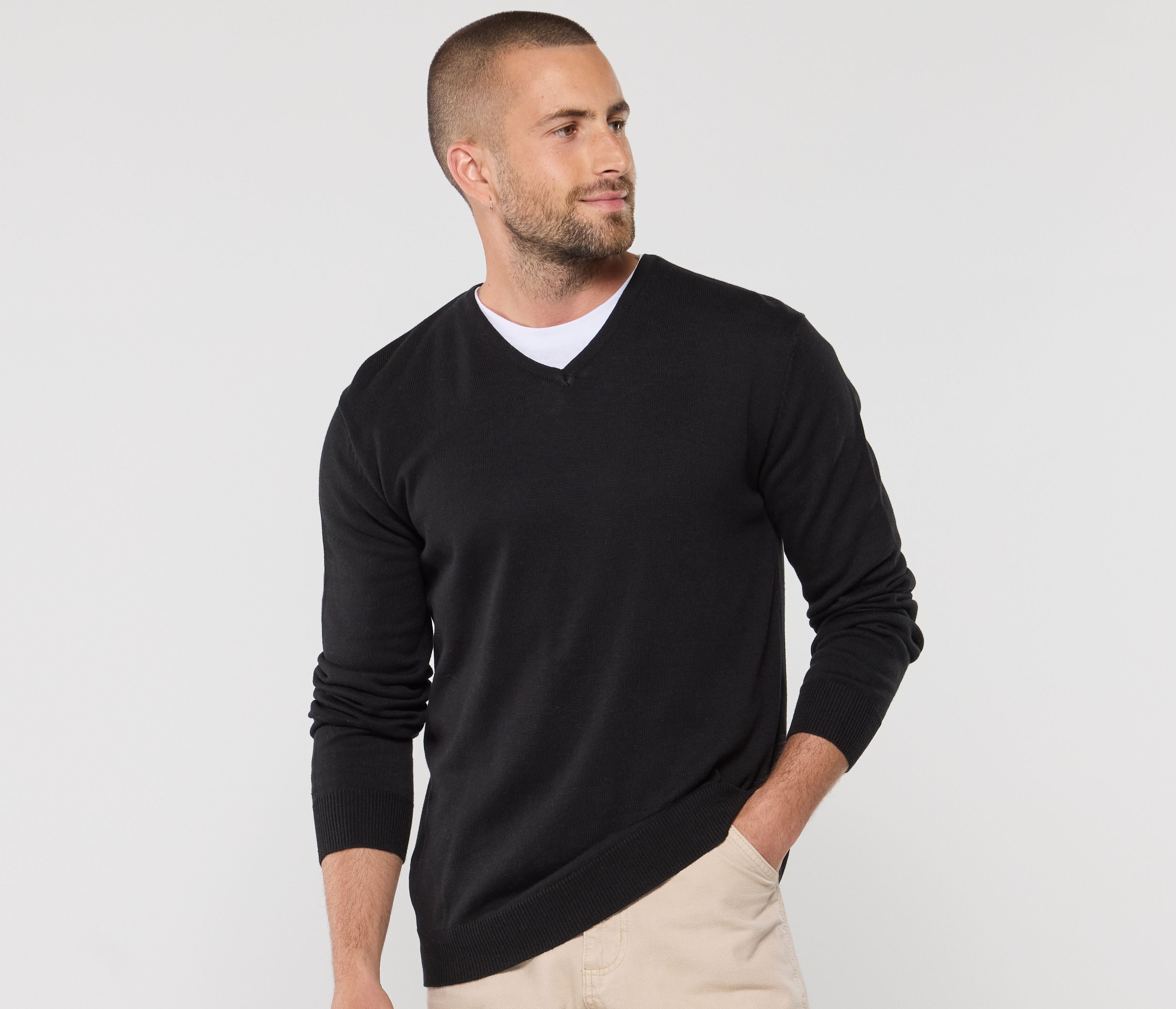 Suéter de cuello en V para hombre. - Pen Duick PK450