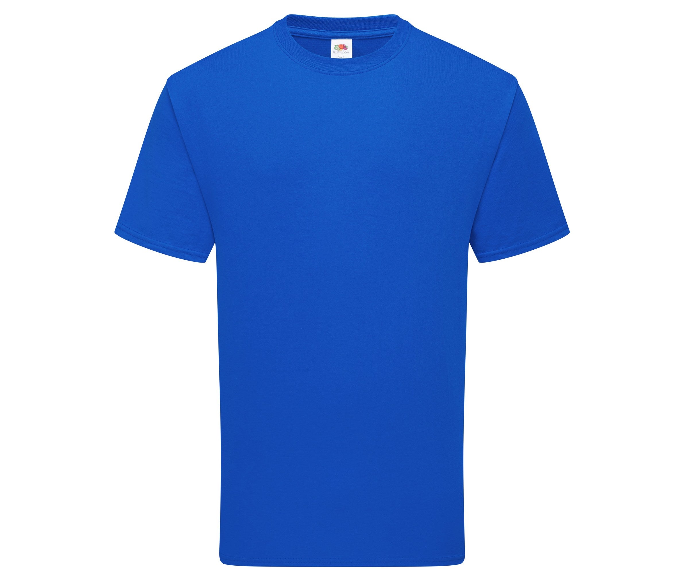Camiseta Pure Cotton Fruit of the Loom SC1362 en color azul real