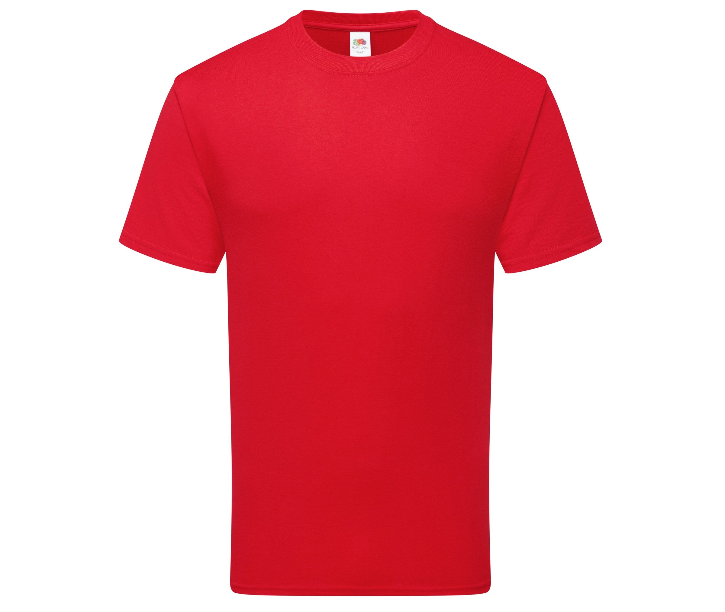 Camiseta Pure Cotton Fruit of the Loom SC1362 en color rojo