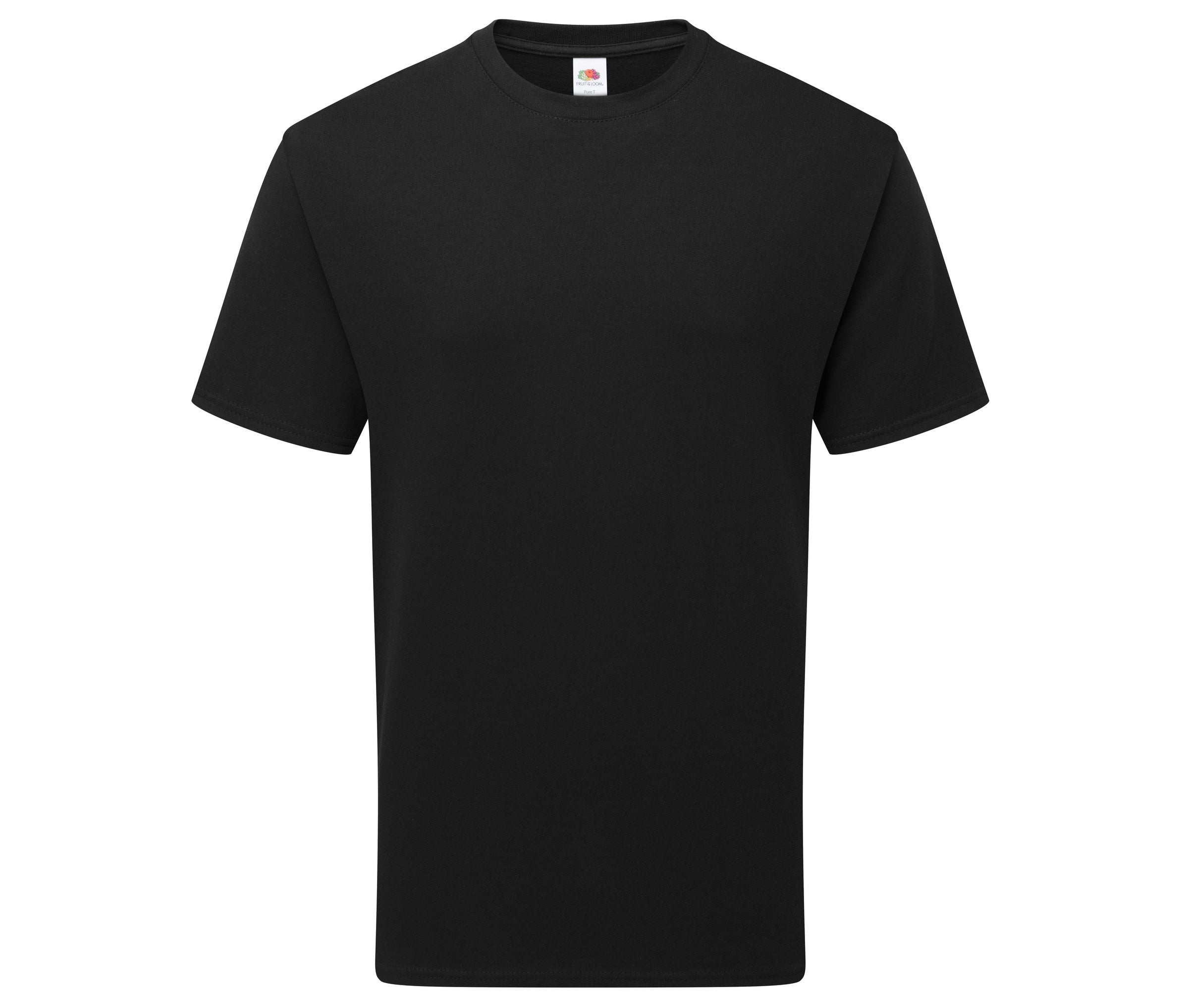 Camiseta Pure Cotton Fruit of the Loom SC1362 en color negro