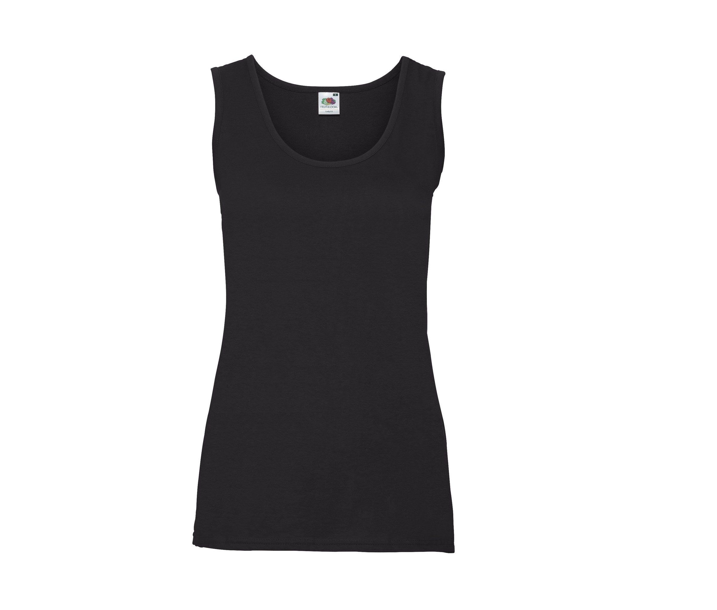 Camiseta de tirantes de mujer Fruit of the Loom SC1376 en color negro