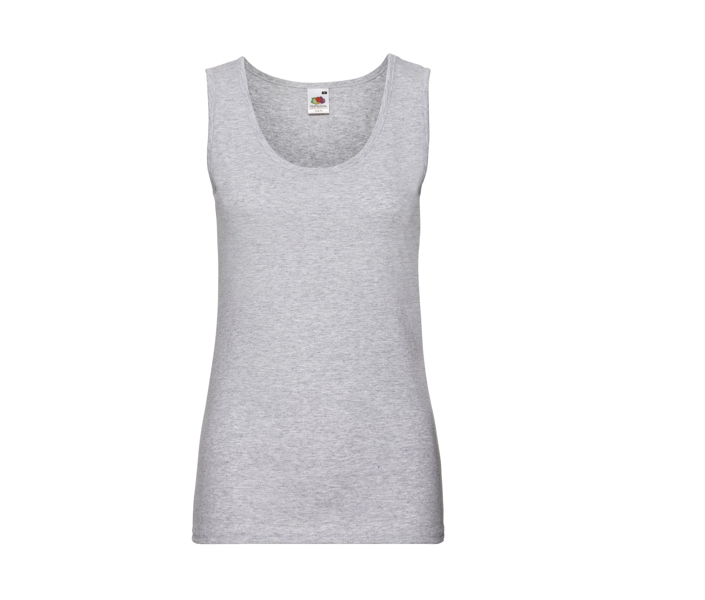 Camiseta de tirantes de mujer Fruit of the Loom SC1376 en color gris jaspeado