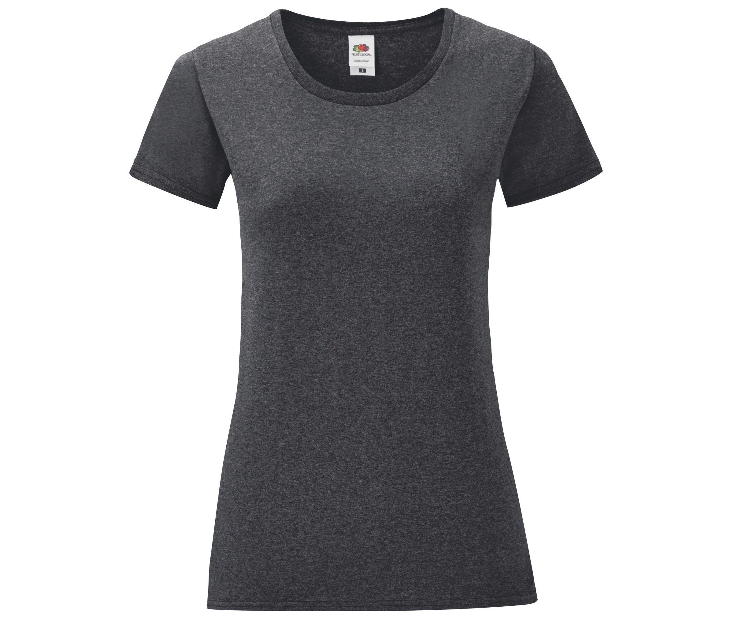 Camiseta Ladies Iconic 150 Fruit of the Loom SC151 en color gris jaspeado oscuro