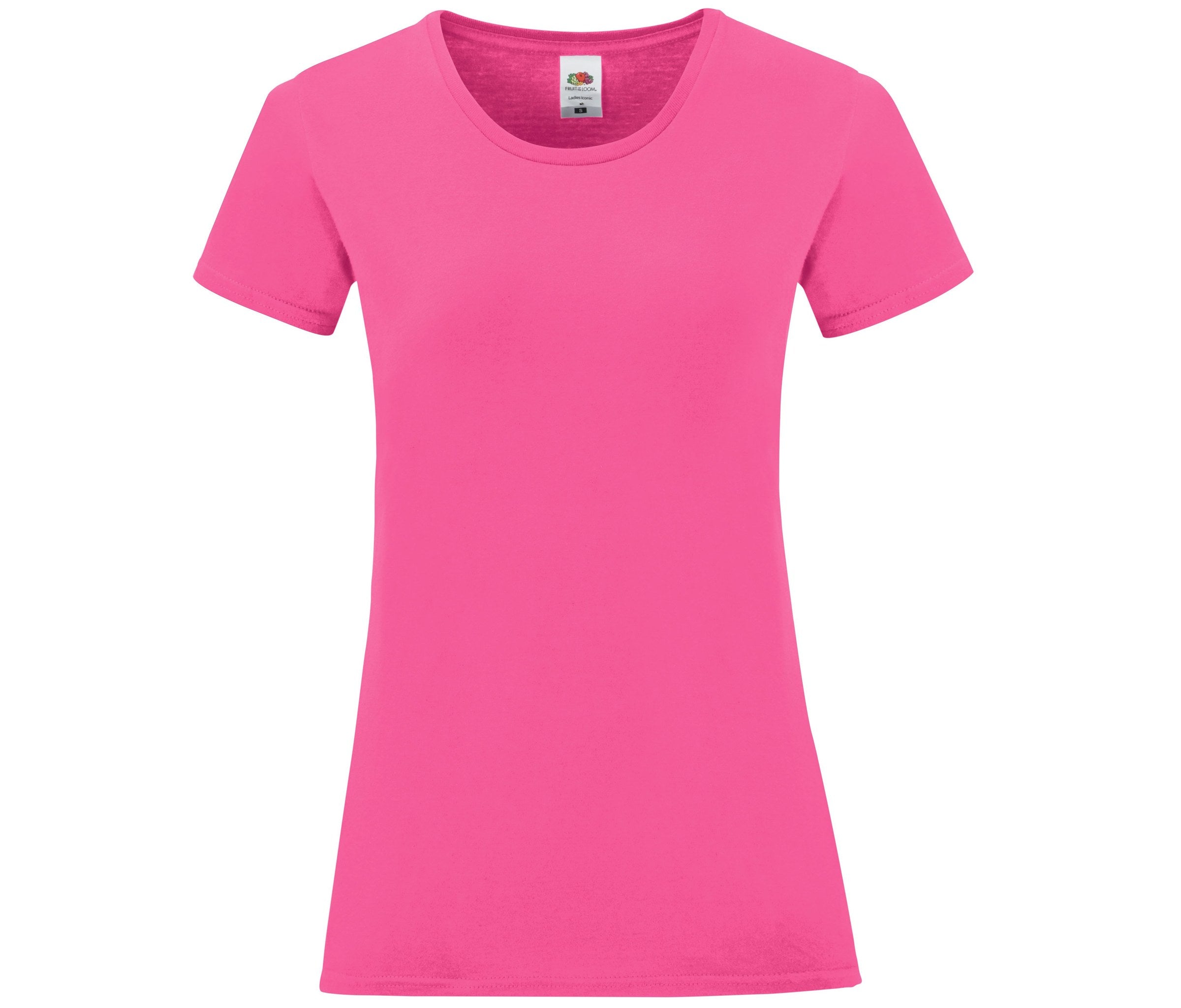 Camiseta Ladies Iconic 150 Fruit of the Loom SC151 en color fucsia
