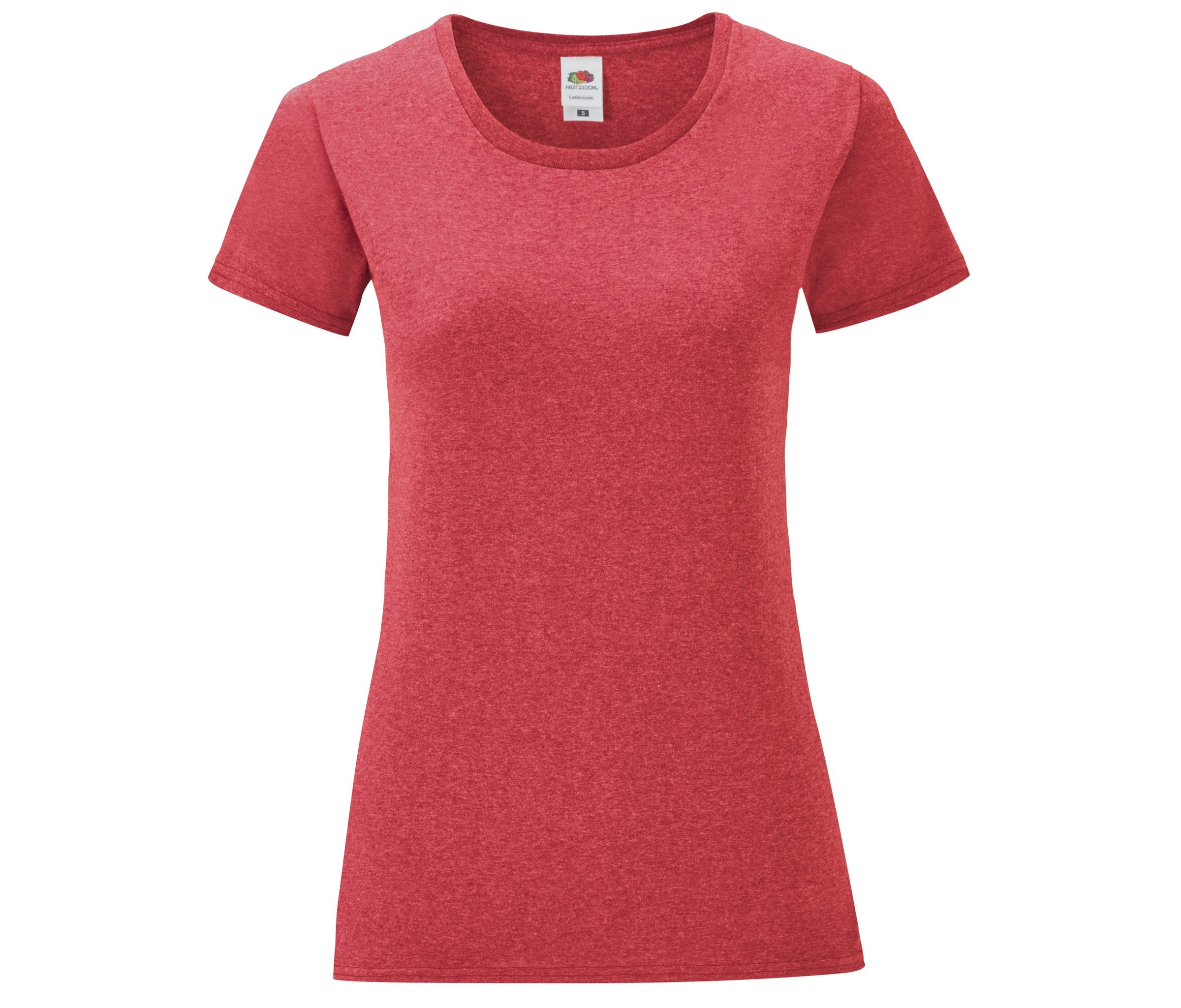 Camiseta Ladies Iconic 150 Fruit of the Loom SC151 en color heather red