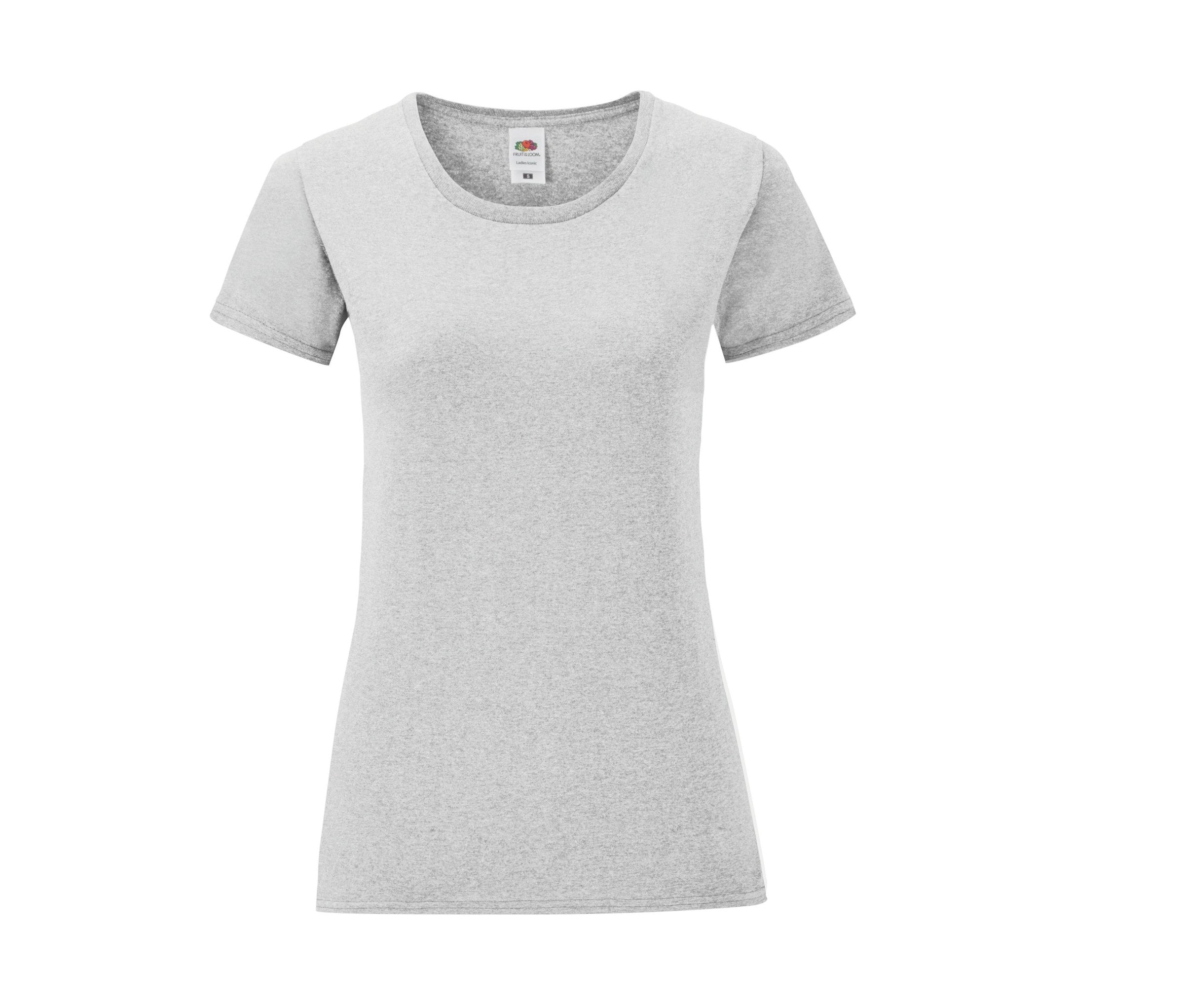 Camiseta Ladies Iconic 150 Fruit of the Loom SC151 en color gris jaspeado