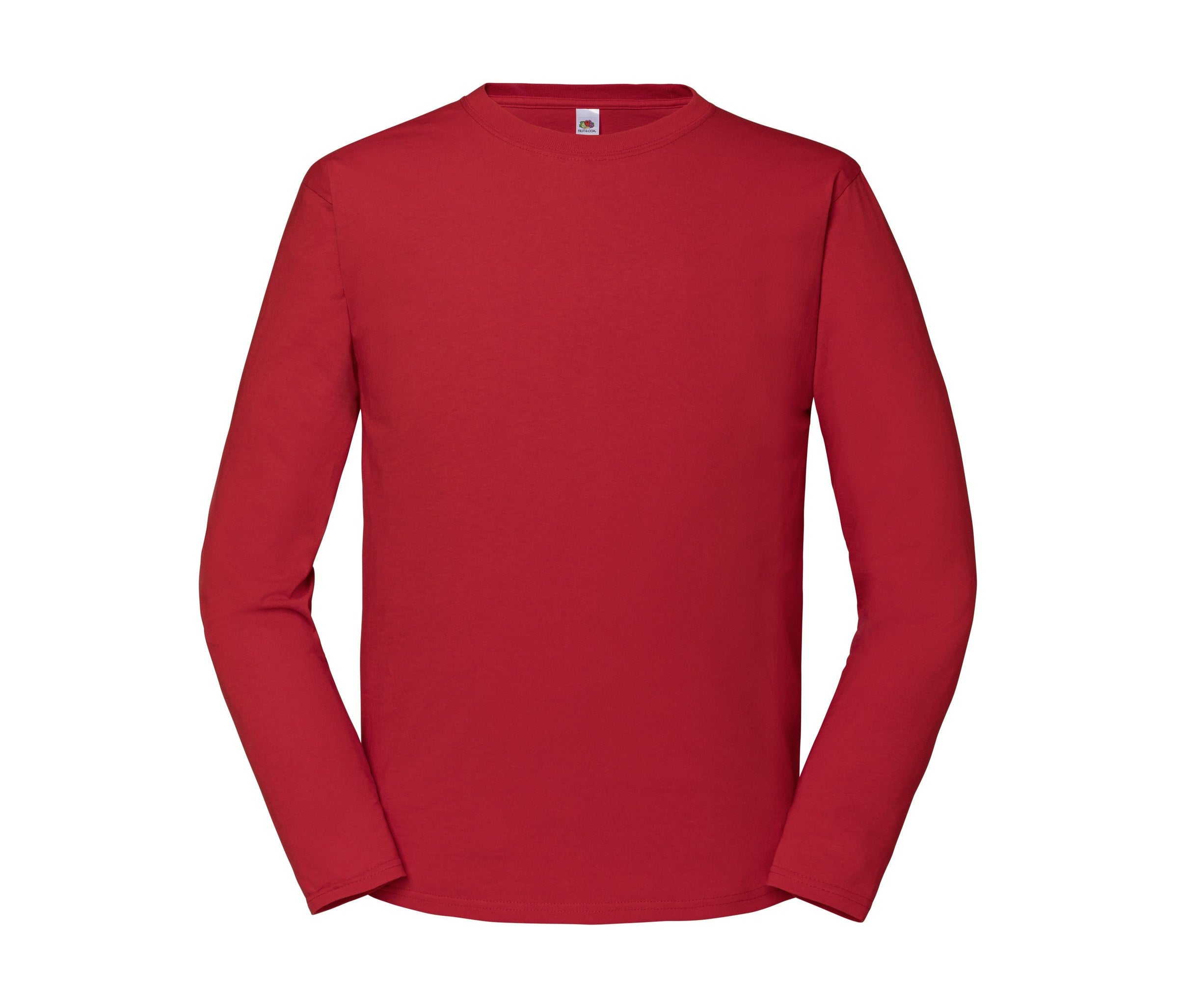 Camiseta Iconic 195 Ringspun Premium Long Sleeve Fruit of the Loom SC152 en color rojo