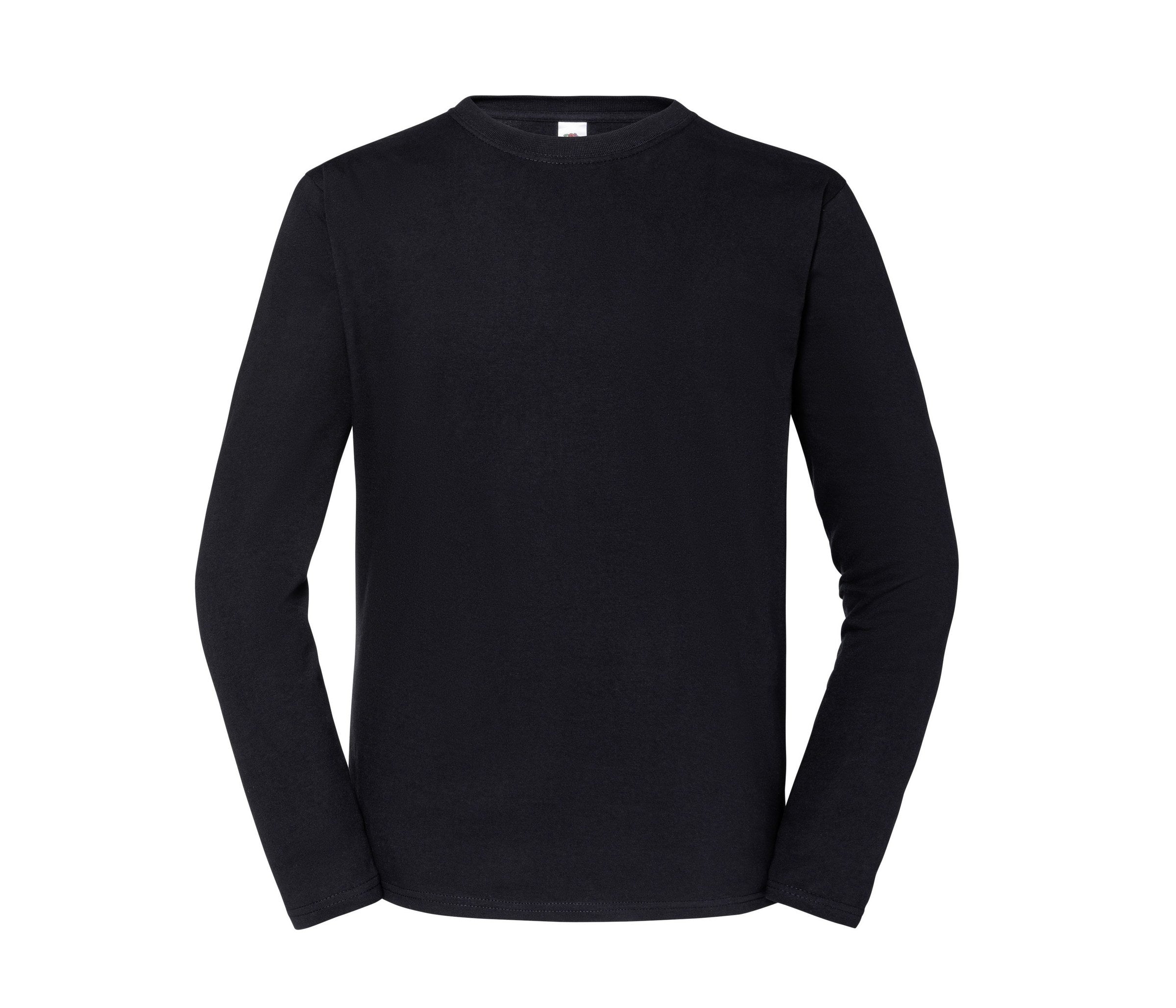 Camiseta Iconic 195 Ringspun Premium Long Sleeve Fruit of the Loom SC152 en color negro