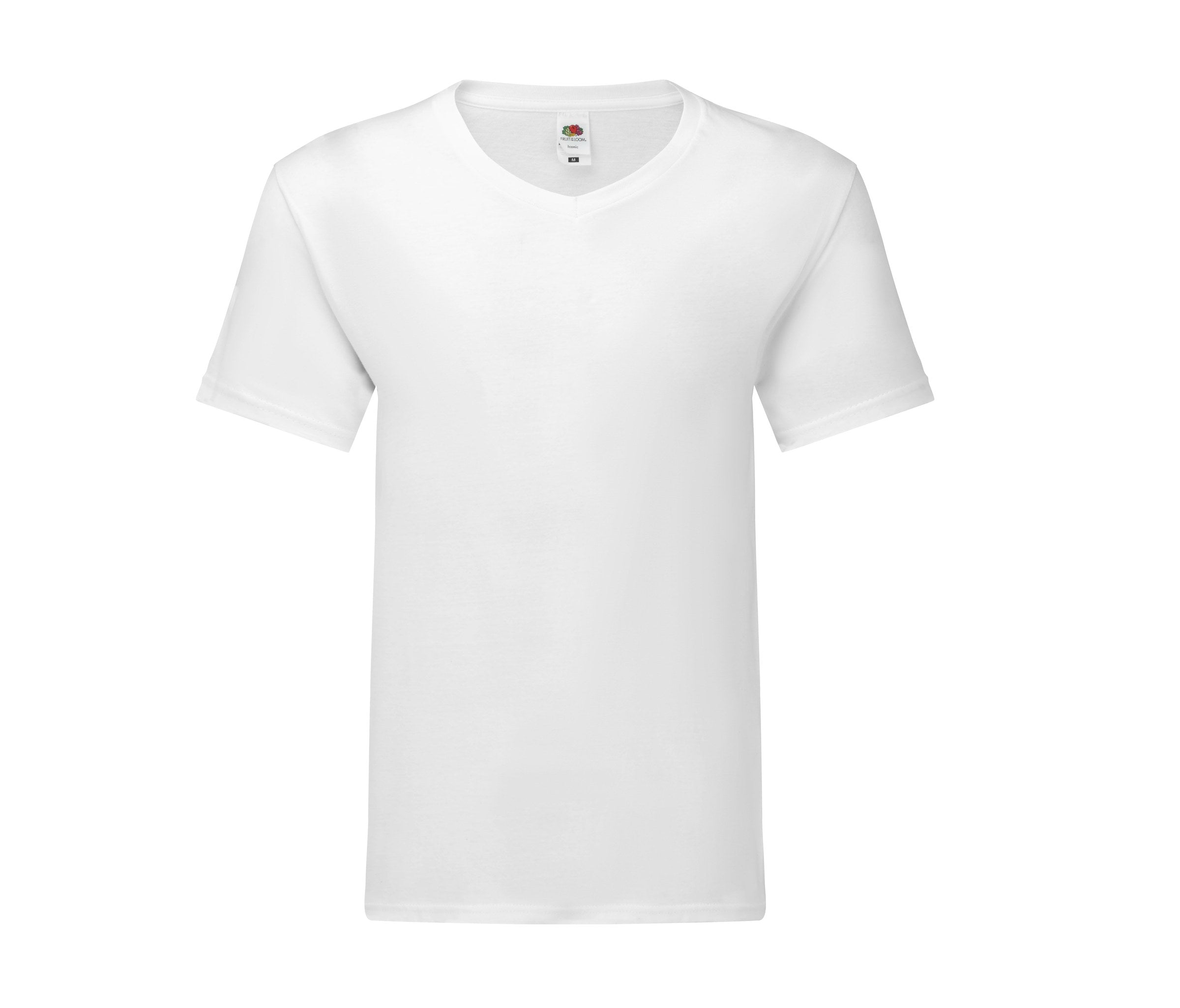 Camiseta Iconic 150 V-neck Fruit of the Loom SC154 en color blanco