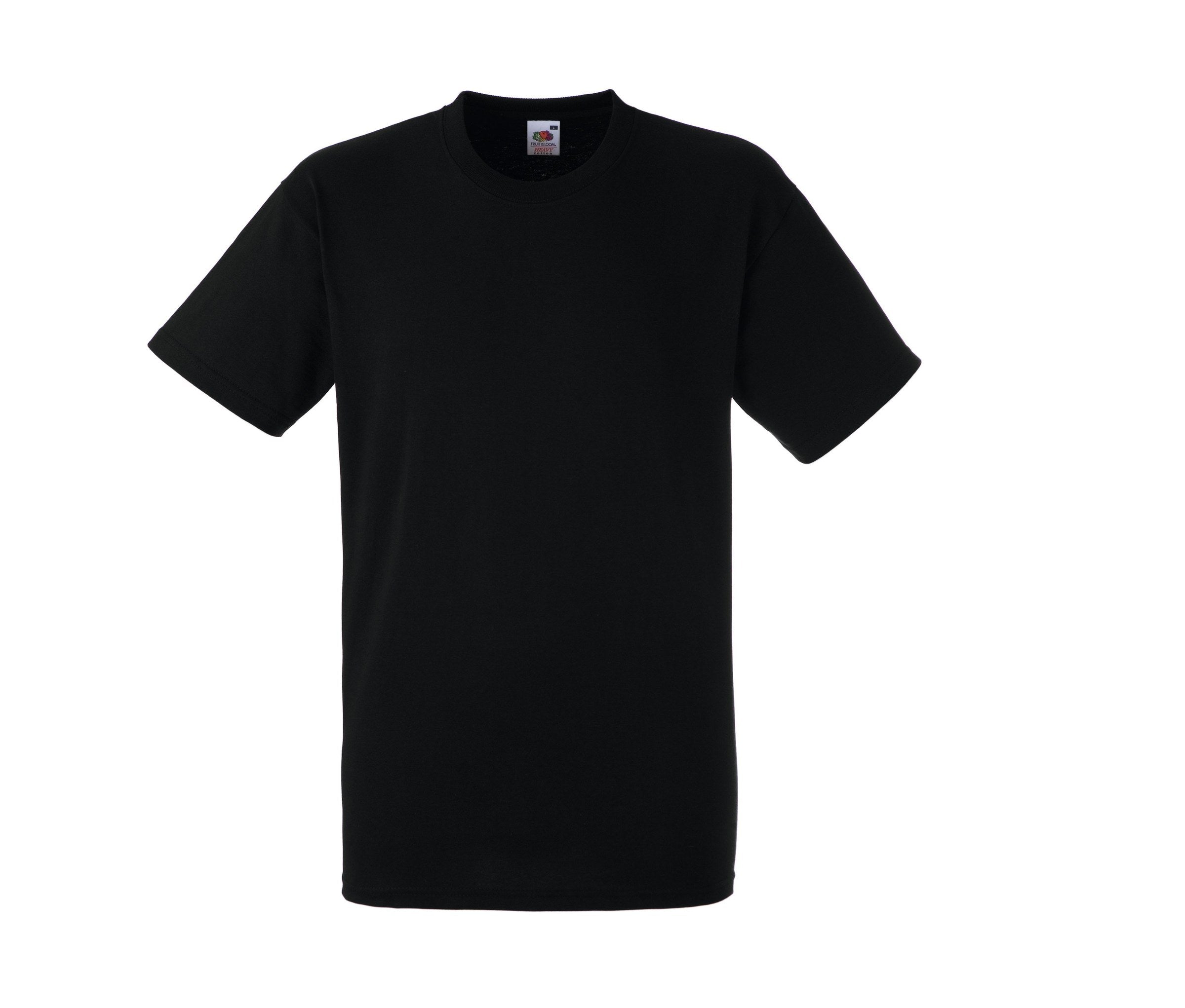 Camiseta Heavy Fruit of the Loom SC190 en color negro