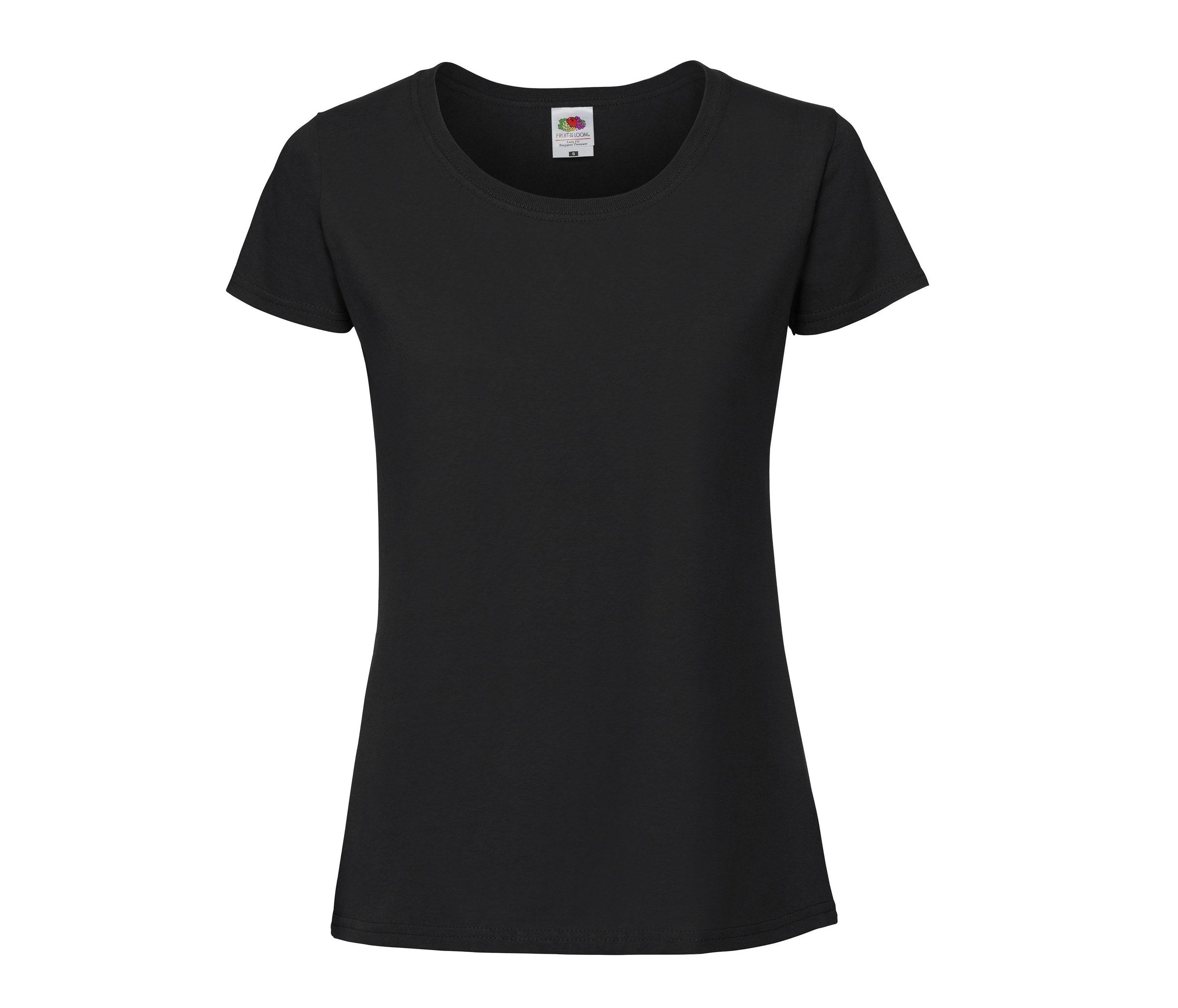 Camiseta Ladies Iconic 195 Ringspun Premium Fruit of the Loom SC200L en color negro