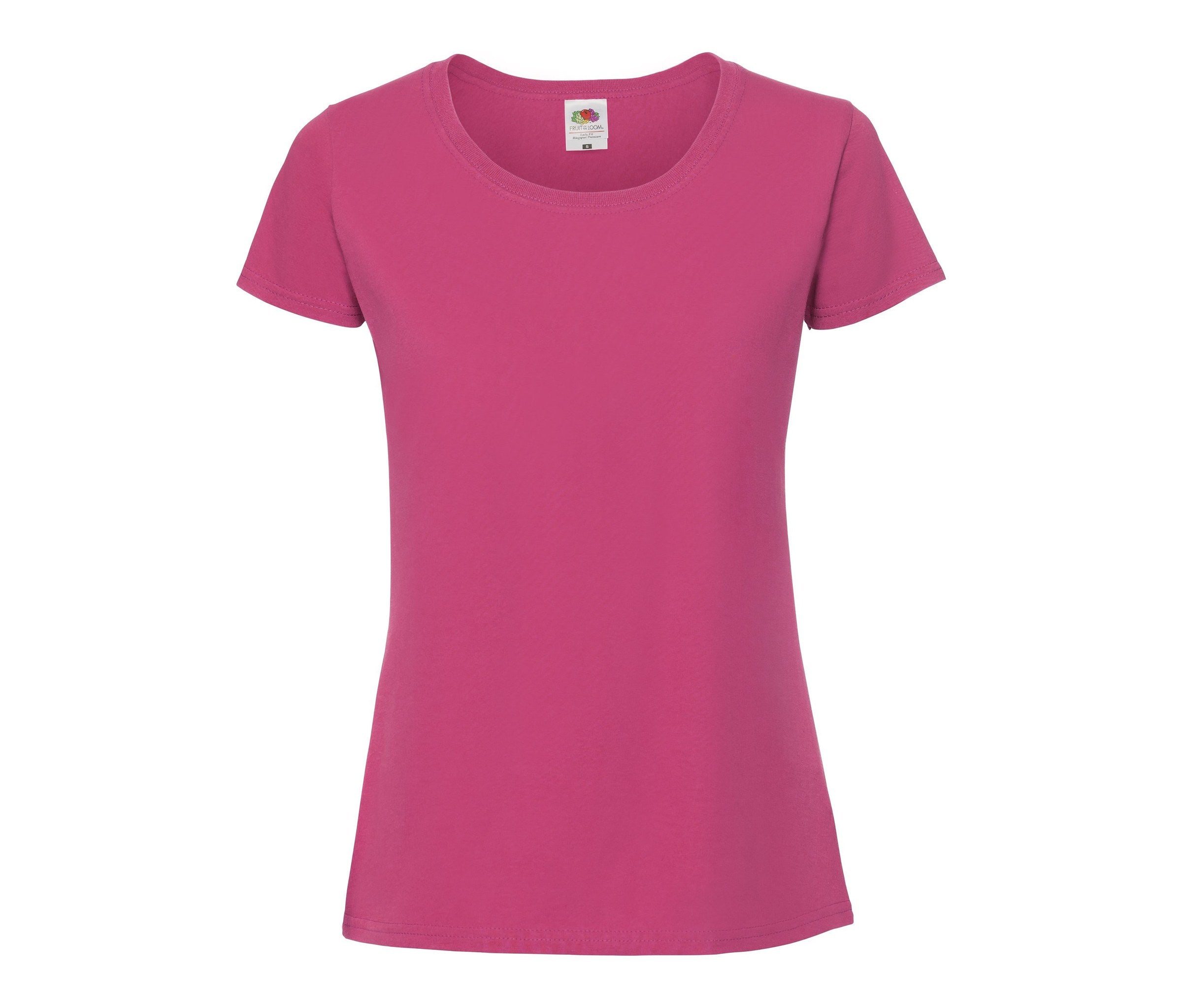 Camiseta Ladies Iconic 195 Ringspun Premium Fruit of the Loom SC200L en color fucsia