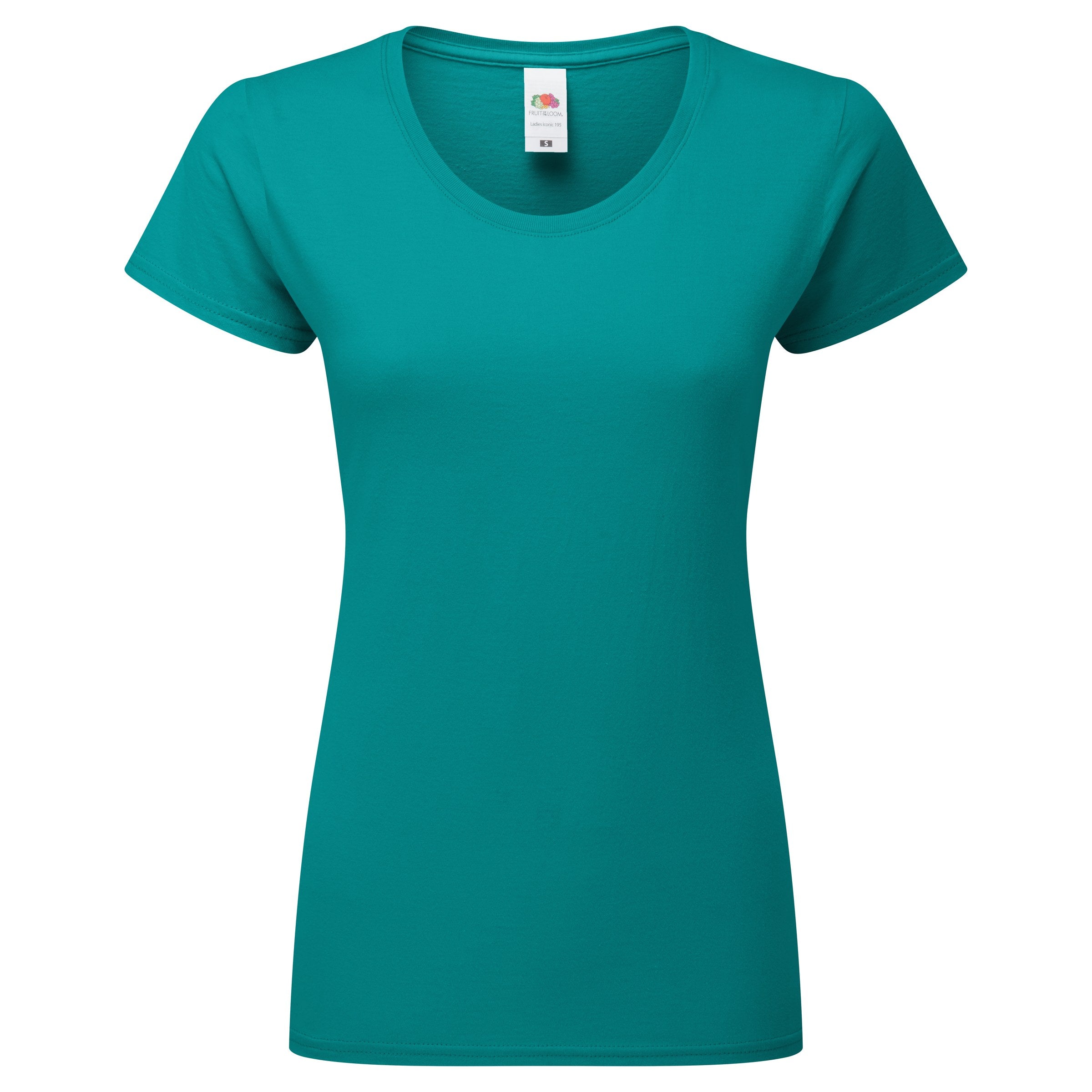 Camiseta Ladies Iconic 195 Ringspun Premium Fruit of the Loom SC200L en color ocean teal