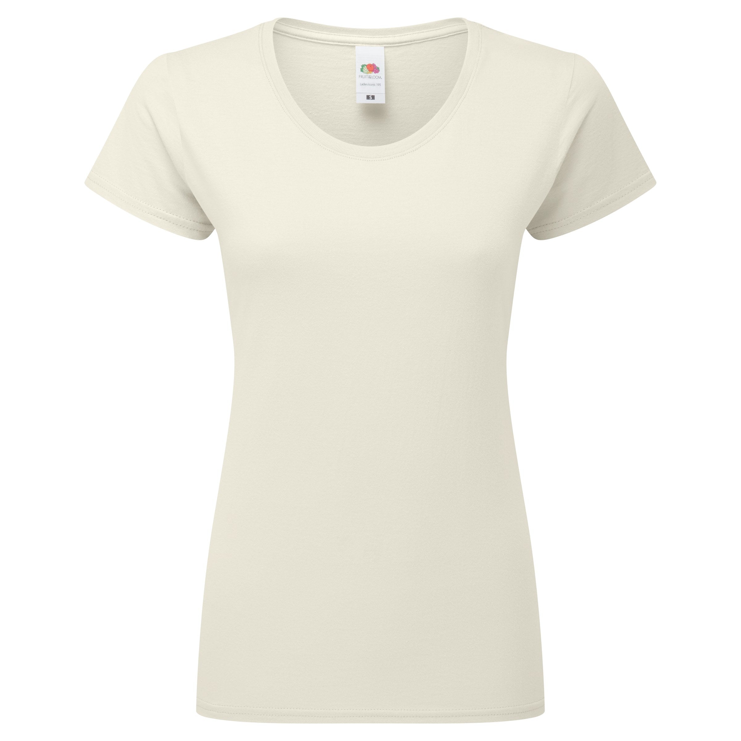Camiseta Ladies Iconic 195 Ringspun Premium Fruit of the Loom SC200L en color natural