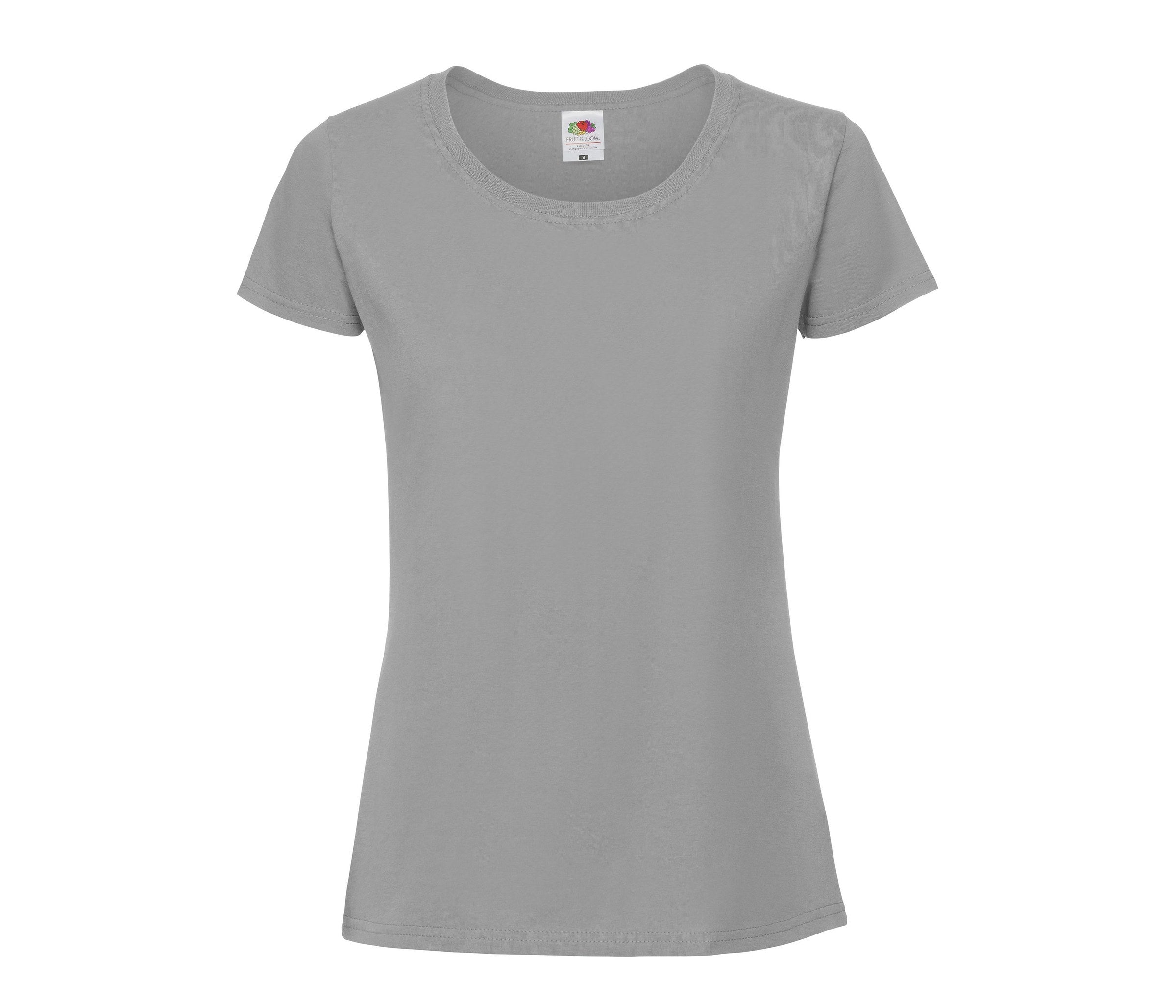 Camiseta Ladies Iconic 195 Ringspun Premium Fruit of the Loom SC200L en color zinc