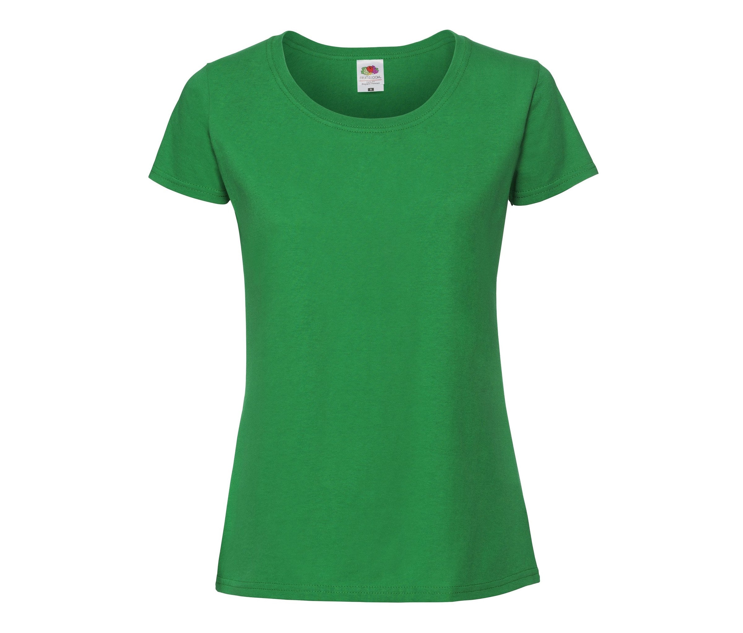 Camiseta Ladies Iconic 195 Ringspun Premium Fruit of the Loom SC200L en color kelly green