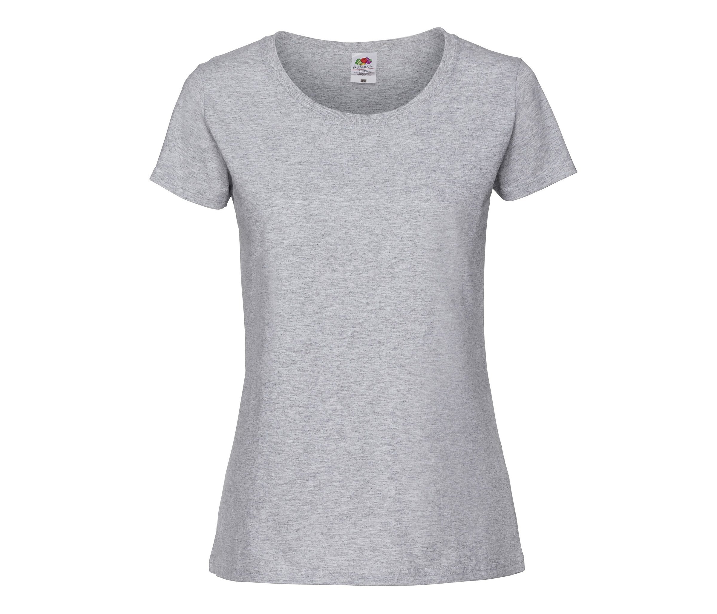 Camiseta Ladies Iconic 195 Ringspun Premium Fruit of the Loom SC200L en color gris jaspeado