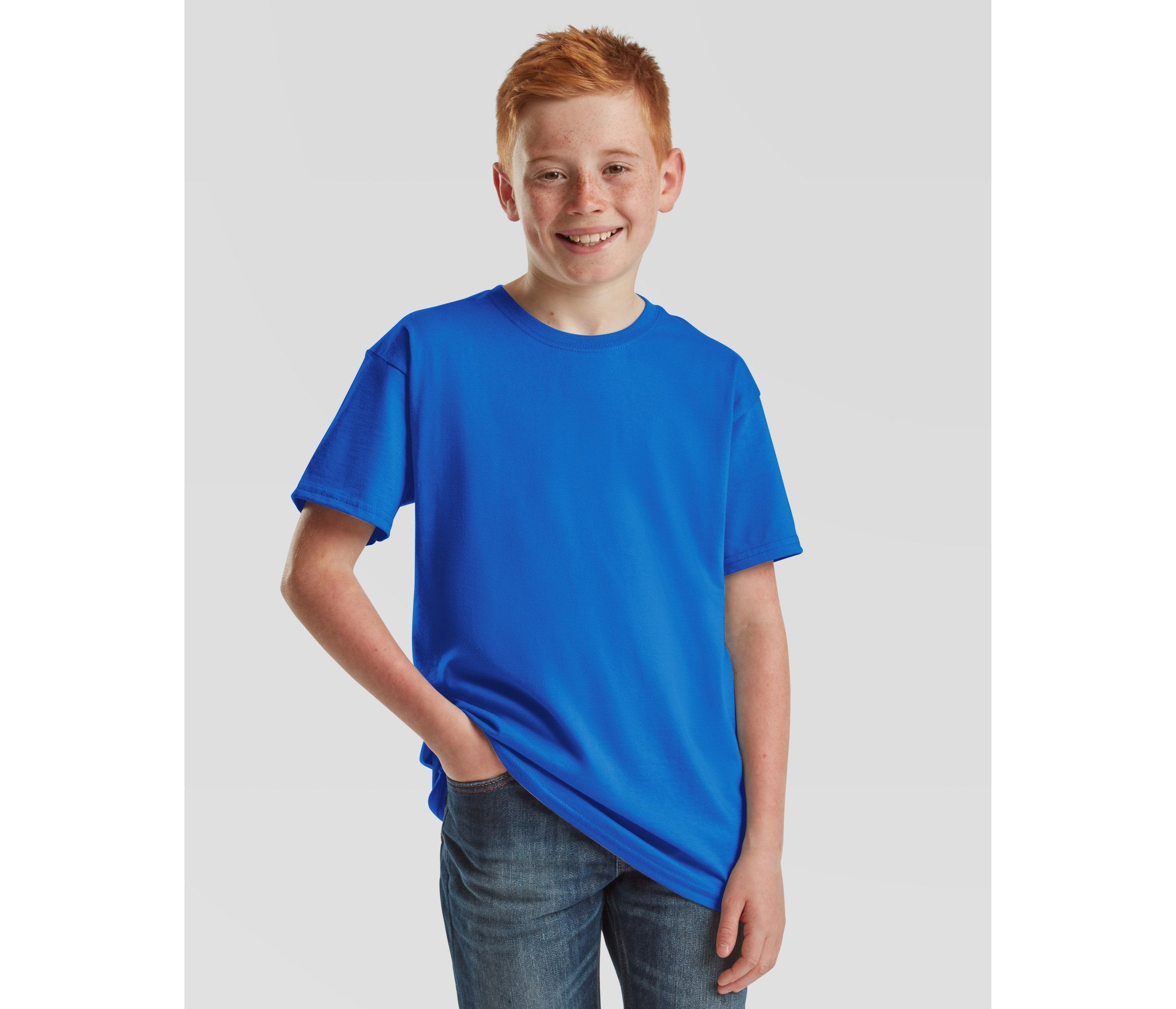 Camiseta Kids Iconic 195t Fruit of the Loom SC201 en color azul real