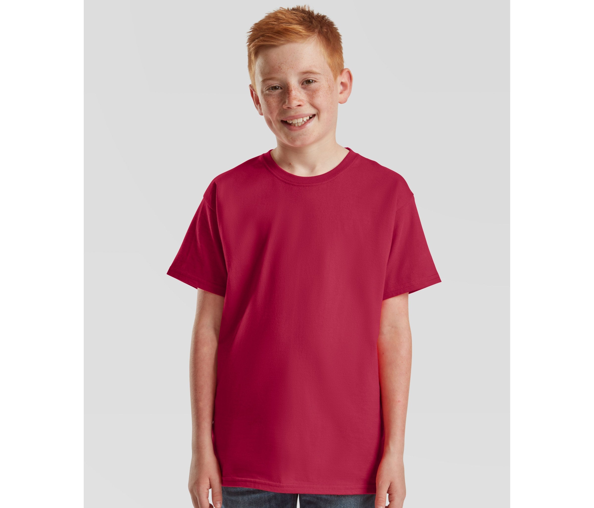 Camiseta Kids Iconic 195t Fruit of the Loom SC201 en color cranberry