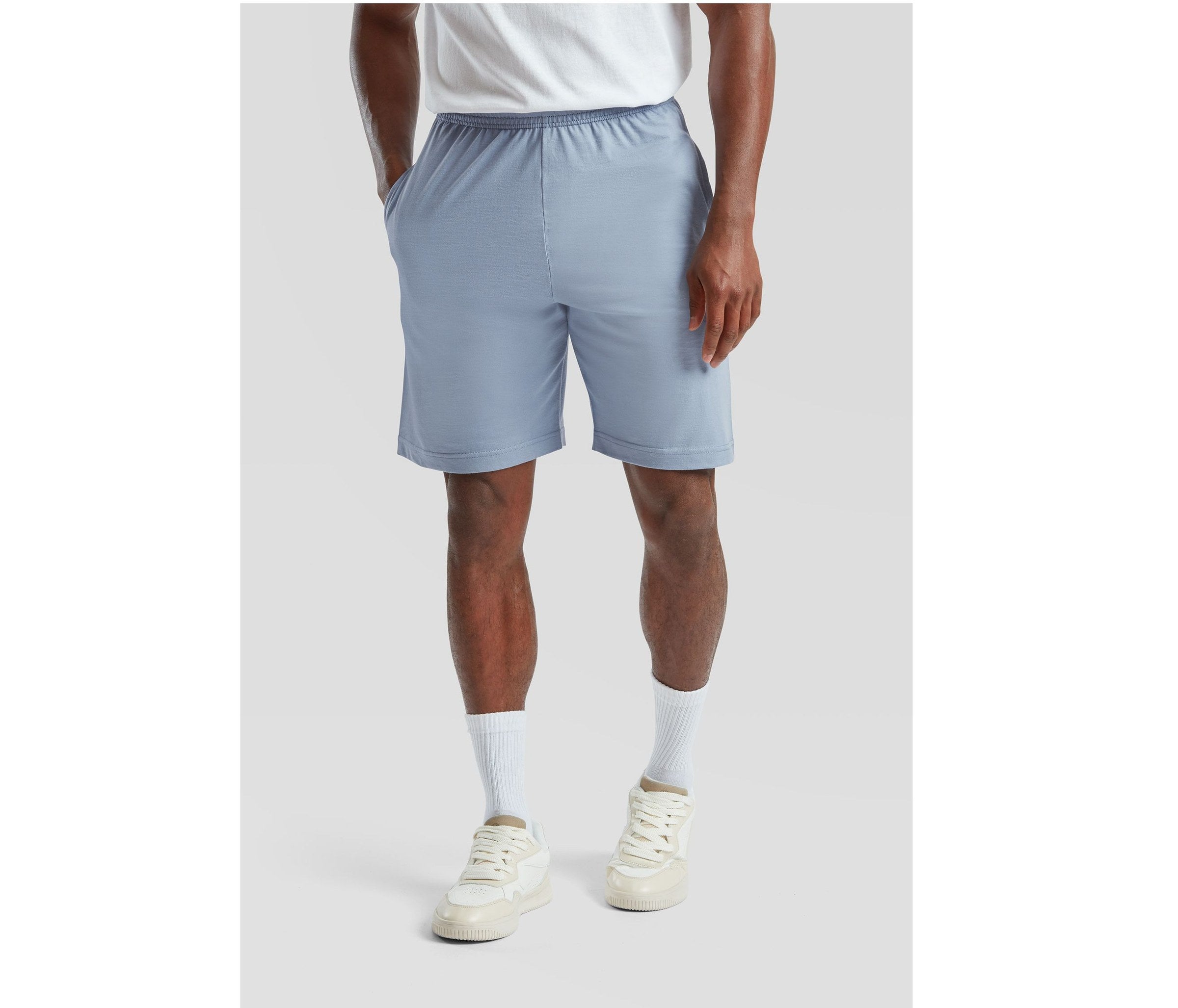 Pantalón Iconic 195 Jersey Shorts Fruit of the Loom SC202 en color mineral blue