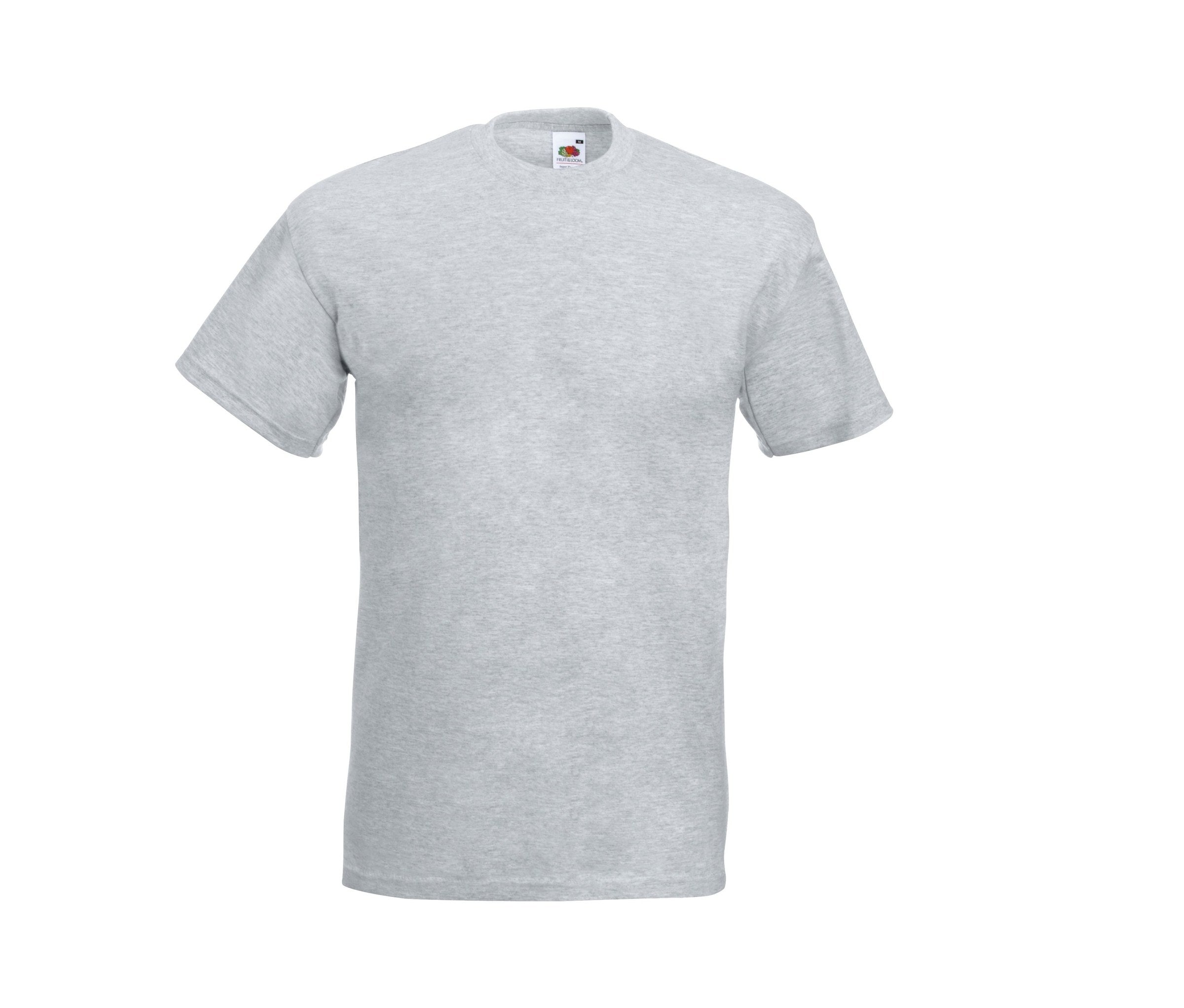 Camiseta Super Premium Fruit of the Loom SC210 en color gris jaspeado