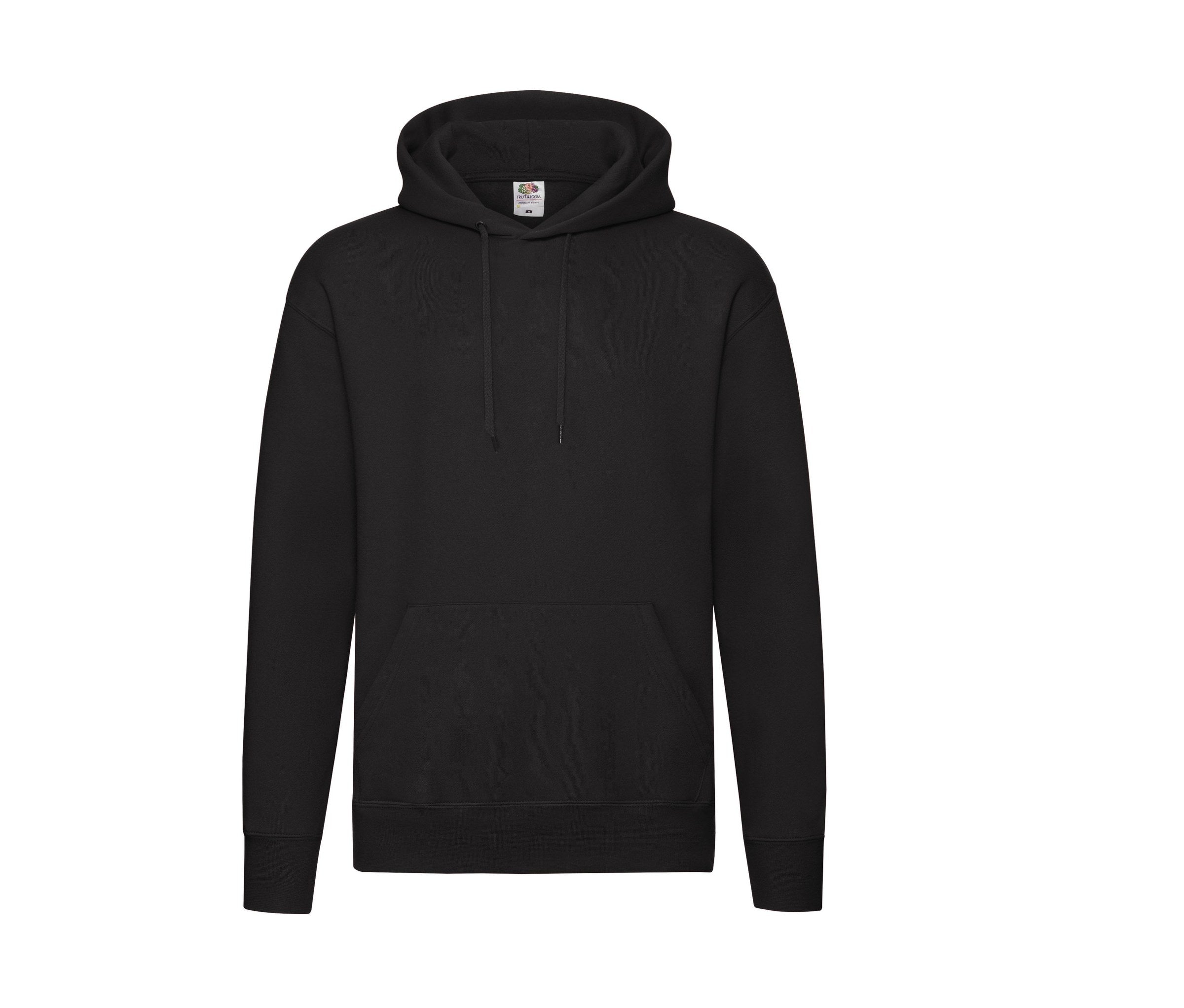 Sudadera Super Premium Long Sleeve Fruit of the Loom SC2152 en color negro