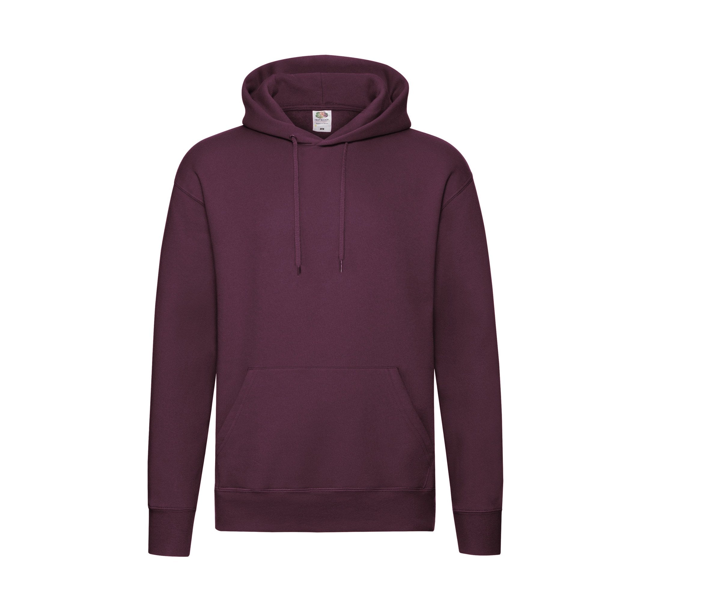 Sudadera Super Premium Long Sleeve Fruit of the Loom SC2152 en color granate