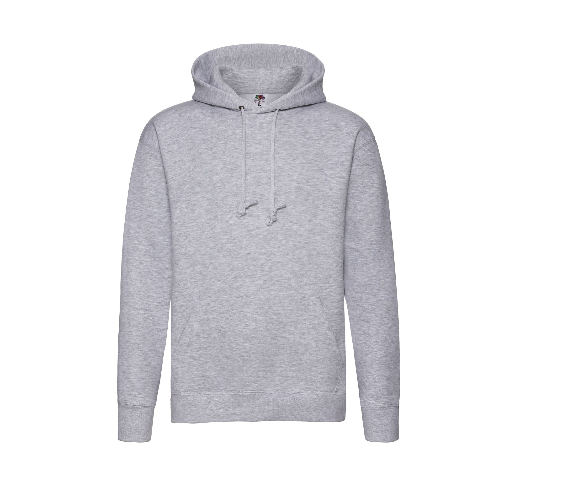 Sudadera Super Premium Long Sleeve Fruit of the Loom SC2152 en color gris jaspeado