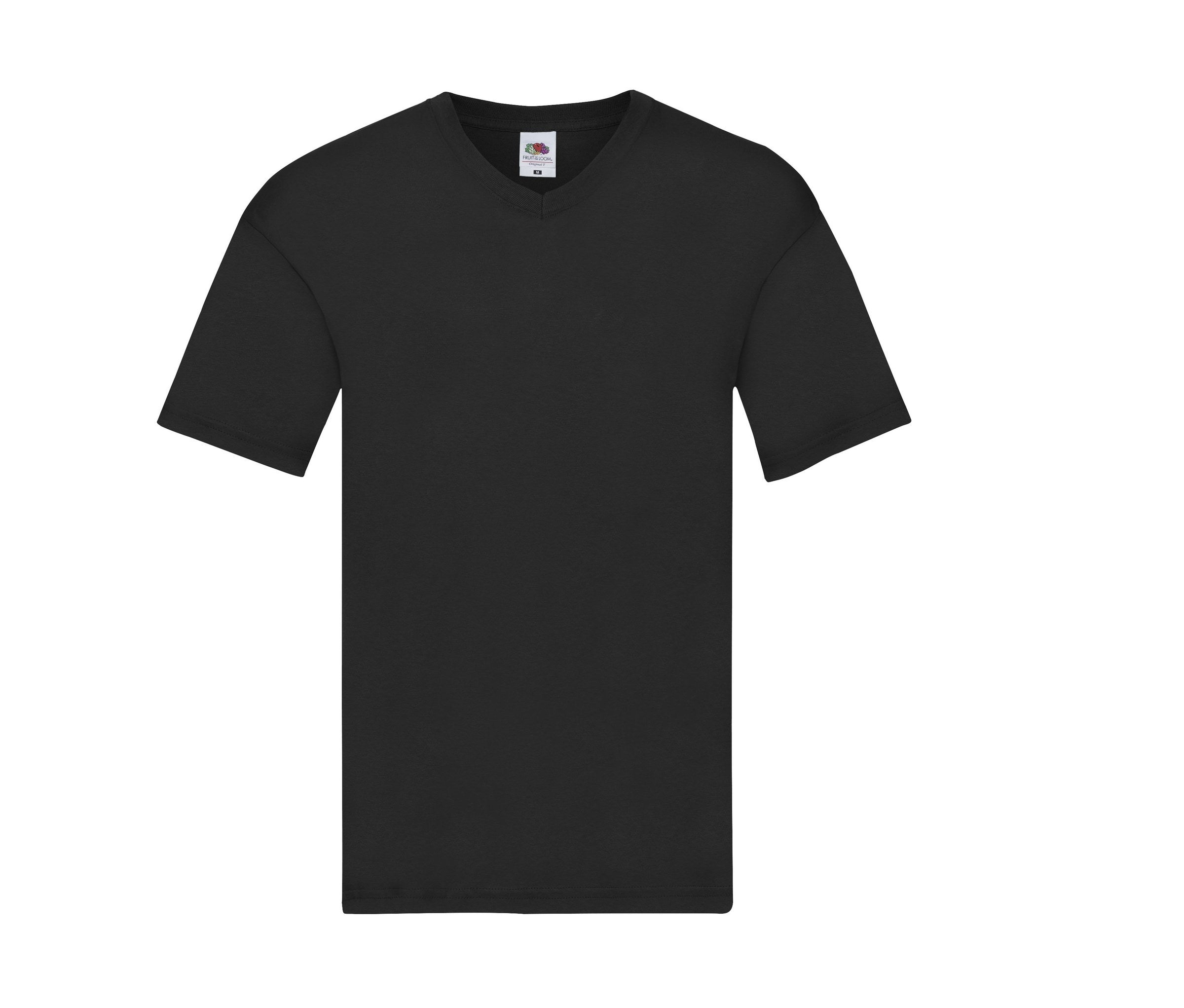 Camiseta Original V Neck Fruit of the Loom SC224 en color negro