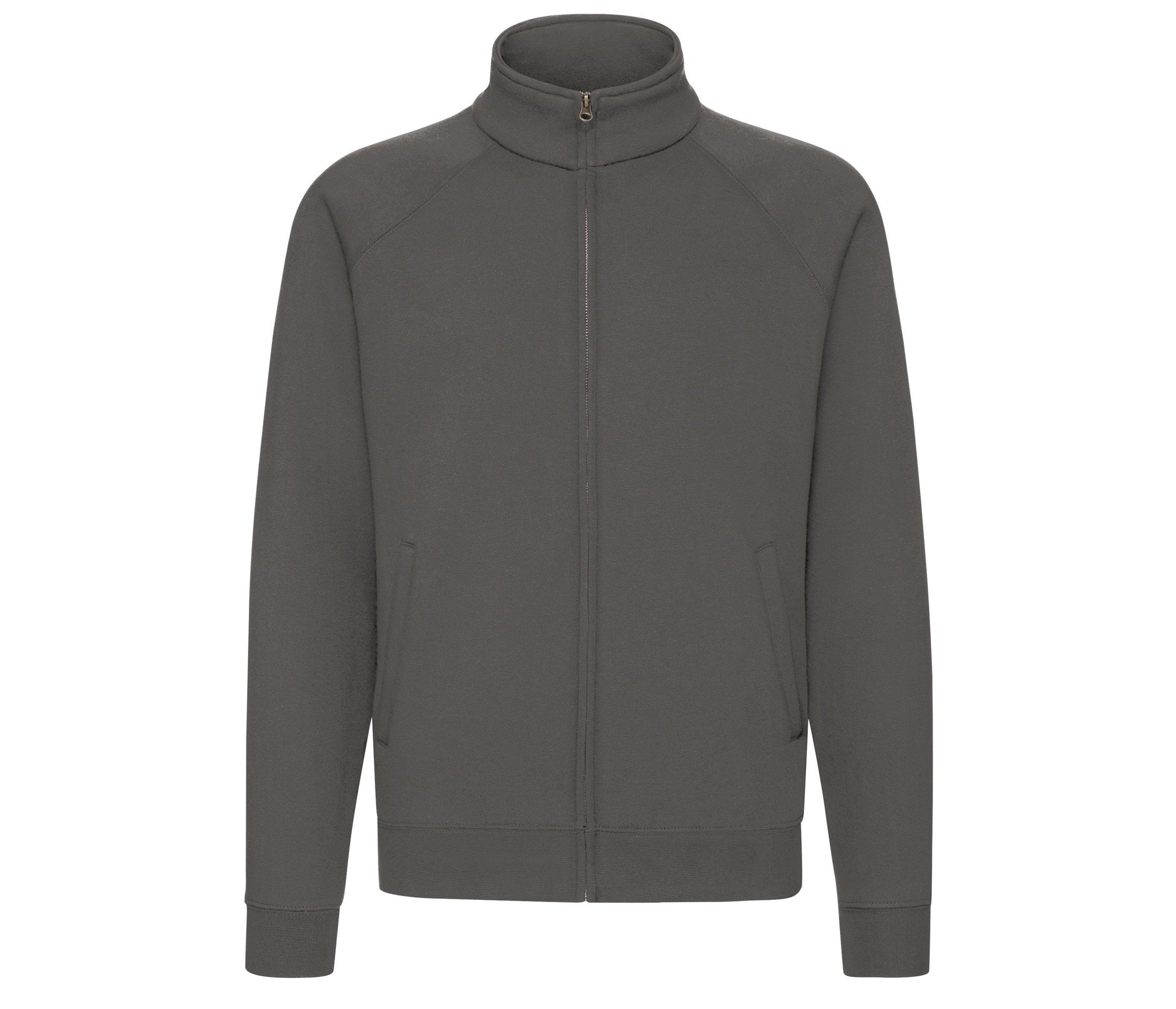 Sudadera Premium Sweat Jacket Fruit of the Loom SC2280 en color graphite grey
