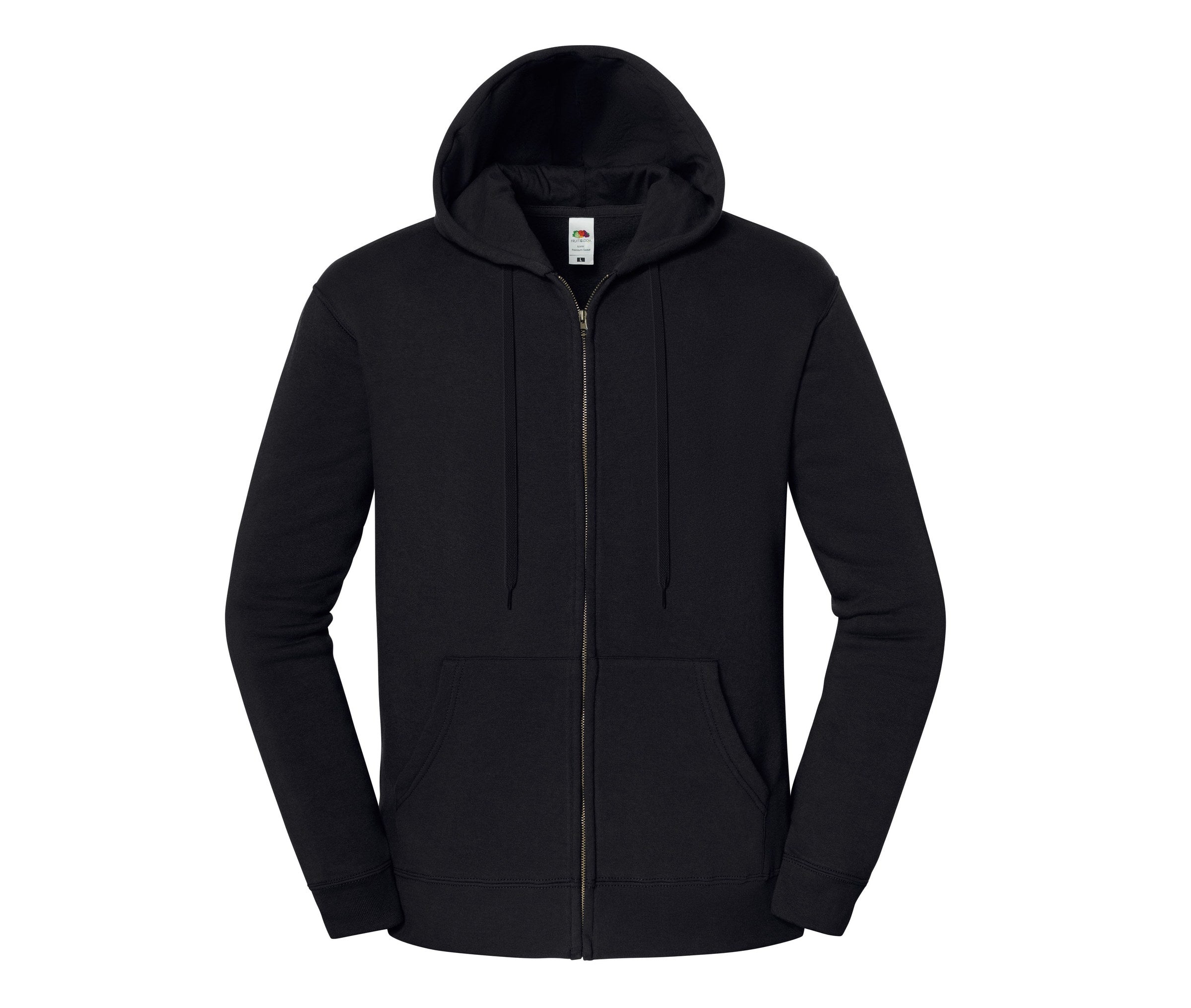 Sudadera Iconic Premium Hooded Sweat Jacket Fruit of the Loom SC2286 en color negro