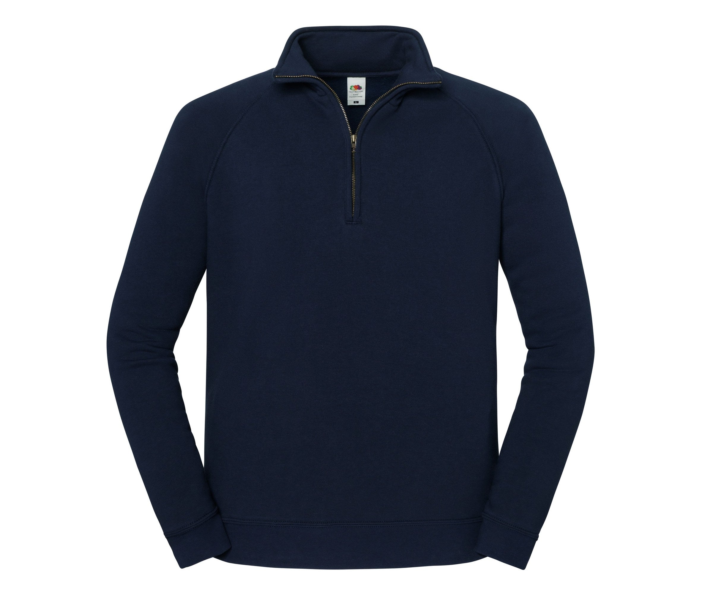 Sudadera Iconic Premium ZIP Neck Sweat Fruit of the Loom SC2288 en color deep navy
