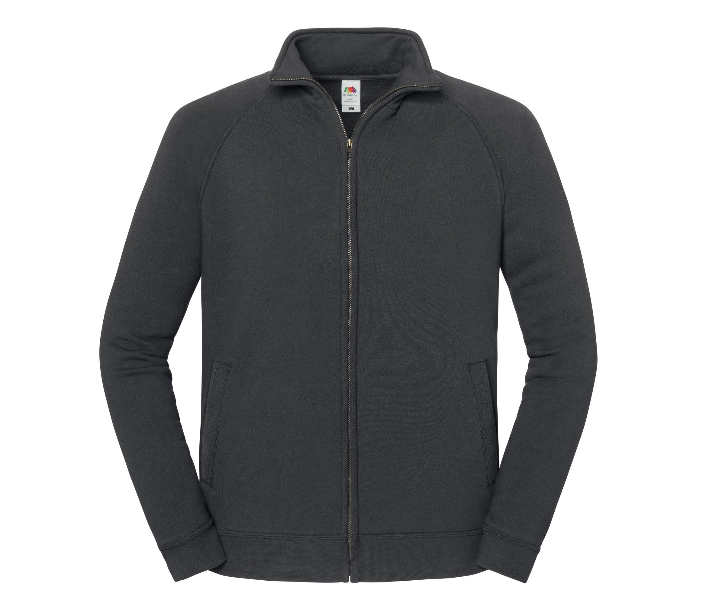 Sudadera Iconic Premium Sweat Jacket Fruit of the Loom SC2290 en color graphite grey