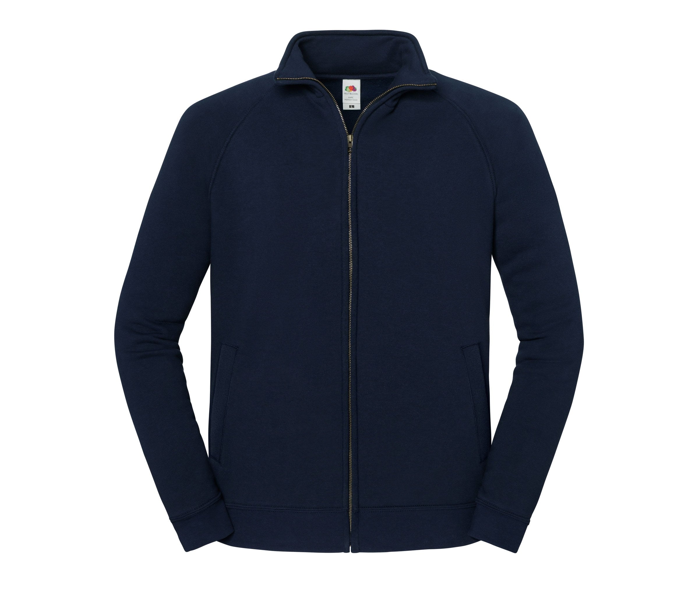 Sudadera Iconic Premium Sweat Jacket Fruit of the Loom SC2290 en color deep navy