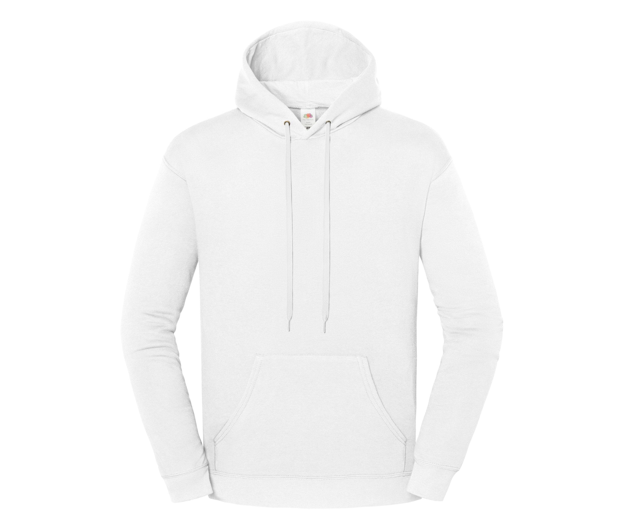 Sudadera Iconic 250 Hooded Sweat Fruit of the Loom SC2294 en color blanco