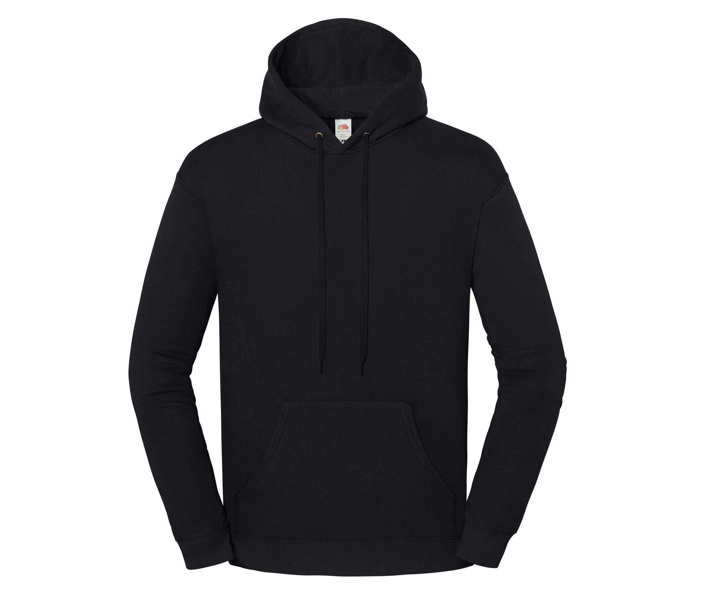 Sudadera Iconic 250 Hooded Sweat Fruit of the Loom SC2294 en color negro