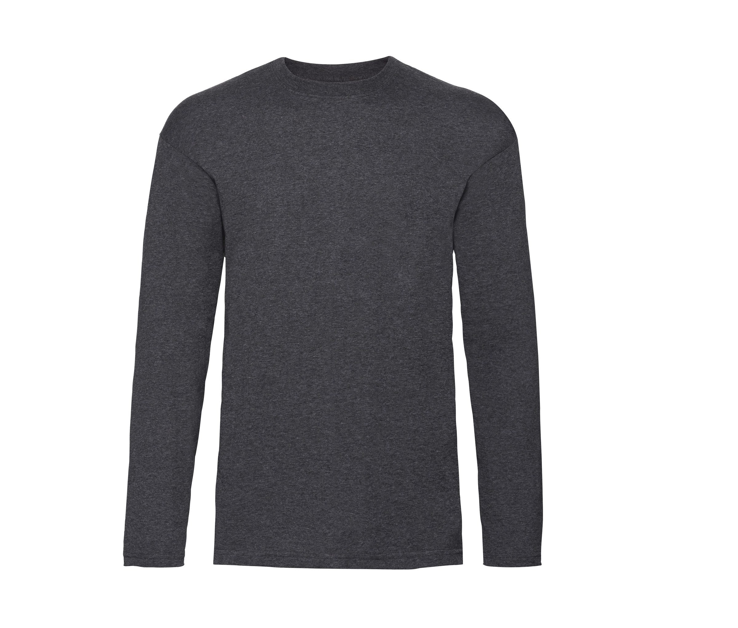 Camiseta Valueweight Long Sleeve Fruit of the Loom SC233 en color gris jaspeado oscuro