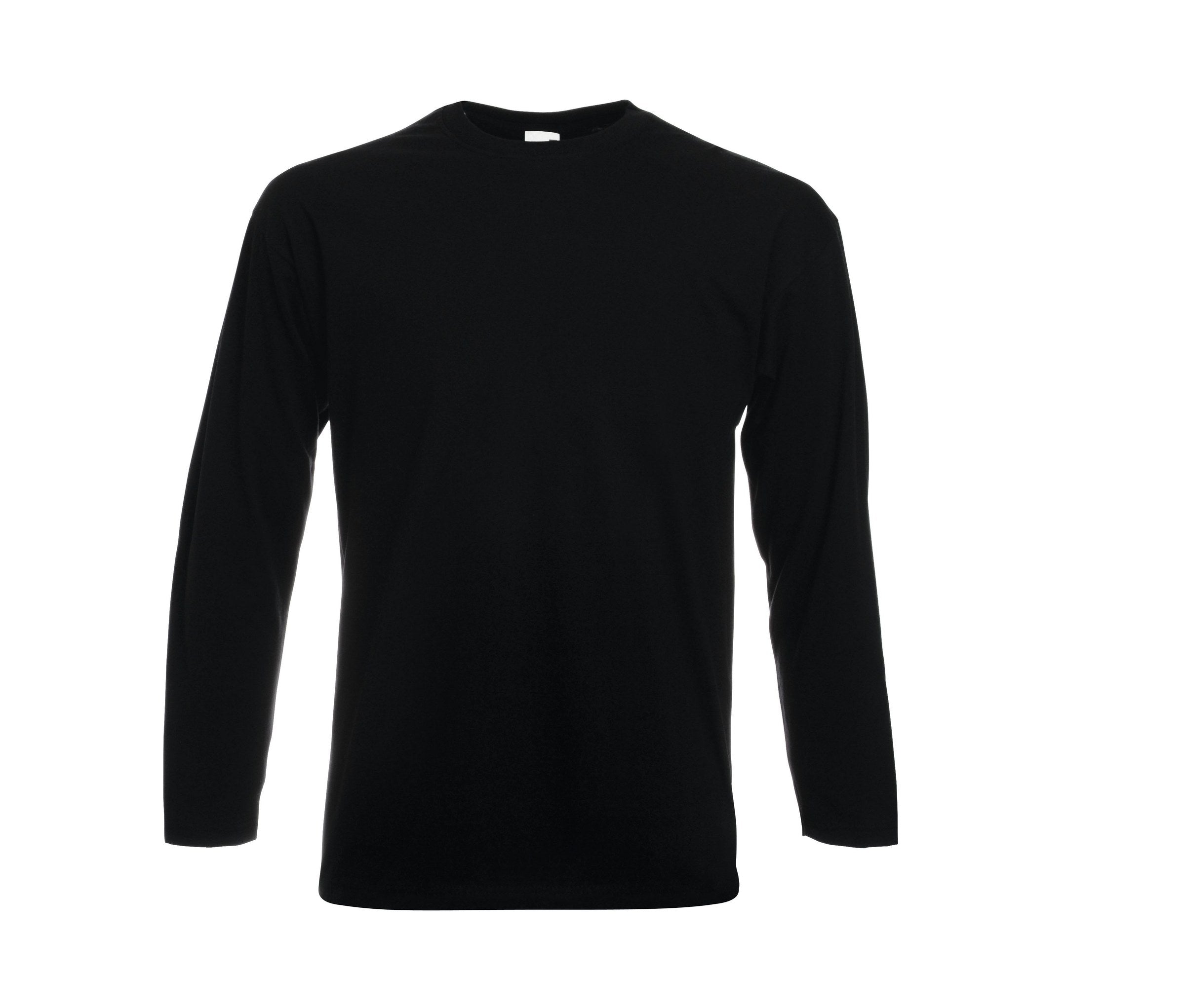 Camiseta Valueweight Long Sleeve Fruit of the Loom SC233 en color negro