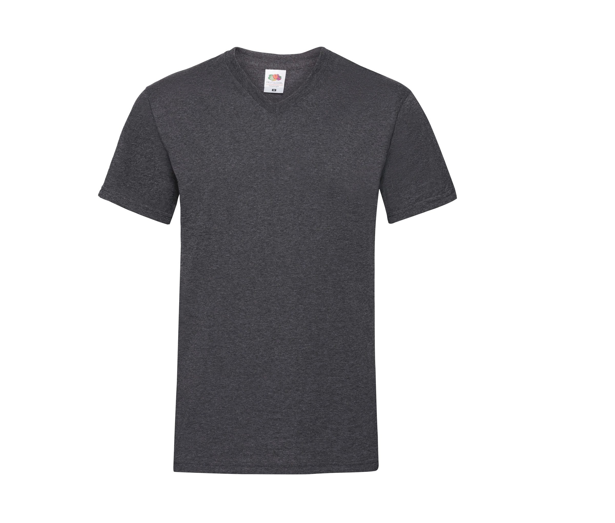 Camiseta Valueweight V-neck Fruit of the Loom SC234 en color gris jaspeado oscuro