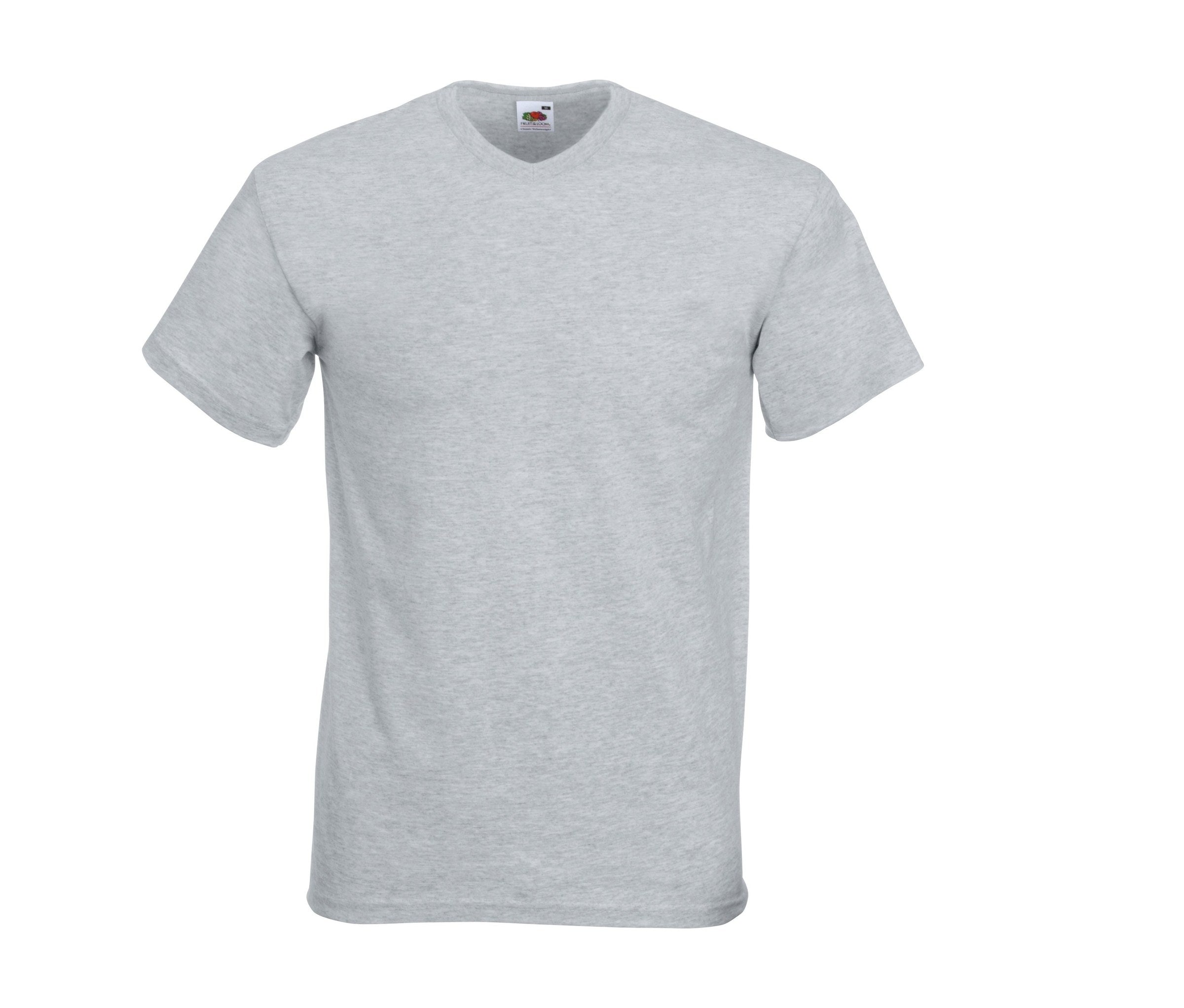 Camiseta Valueweight V-neck Fruit of the Loom SC234 en color gris jaspeado