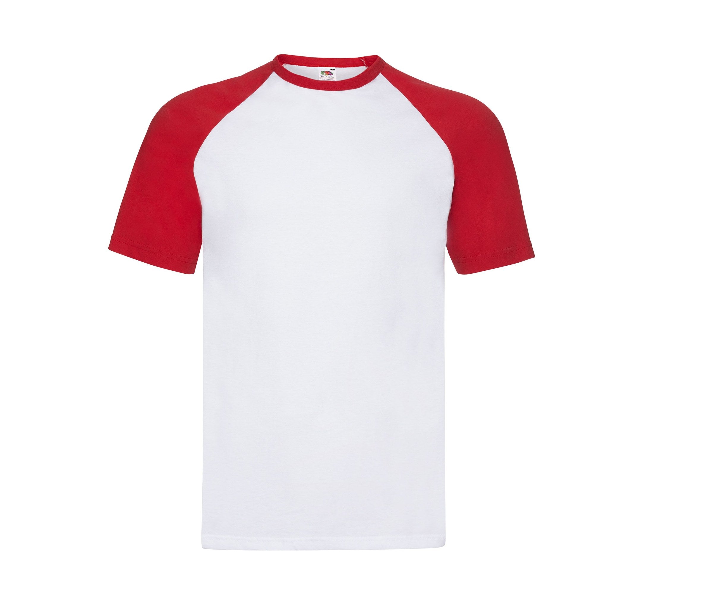 Pantalón Valueweight Short Sleeve Baseball Fruit of the Loom SC237 en color white/red