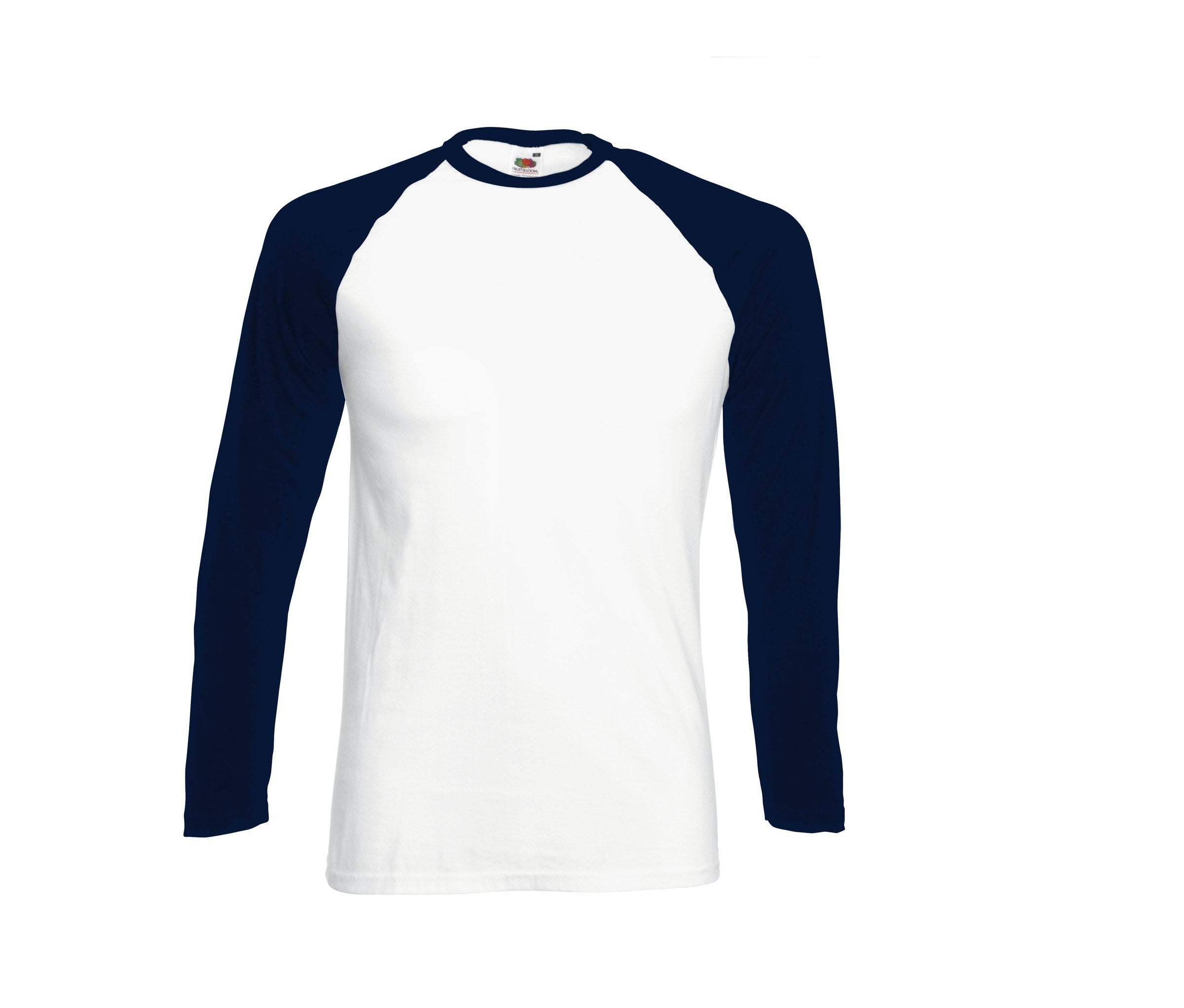 Pantalón Valueweight Short Sleeve Baseball Fruit of the Loom SC238 en color white/deep navy