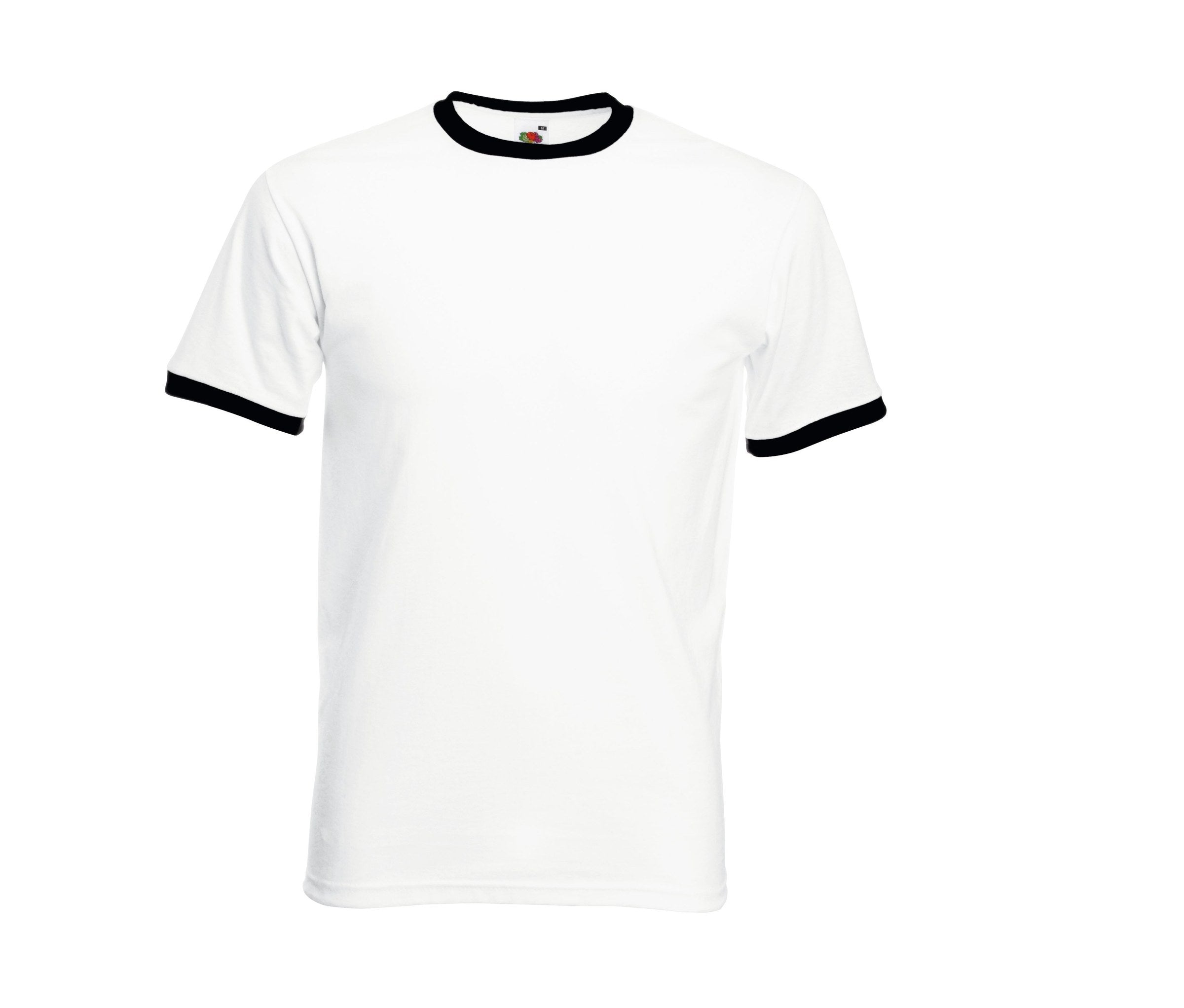 Camiseta Valueweight Ringer Fruit of the Loom SC245 en color white/black